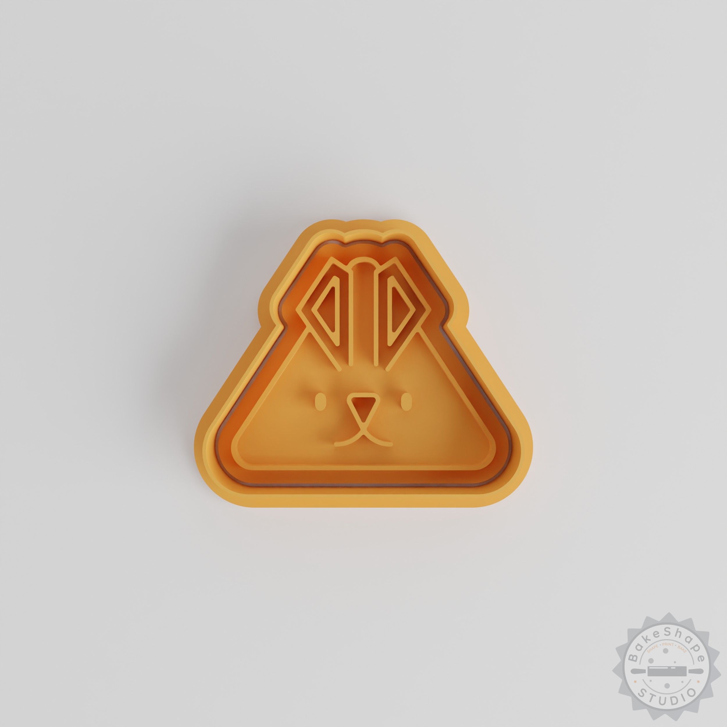 Rabbit Cookie Cutter & Stamp Set, Cute Animal Design, 6 Pieces, Multiple Sizes