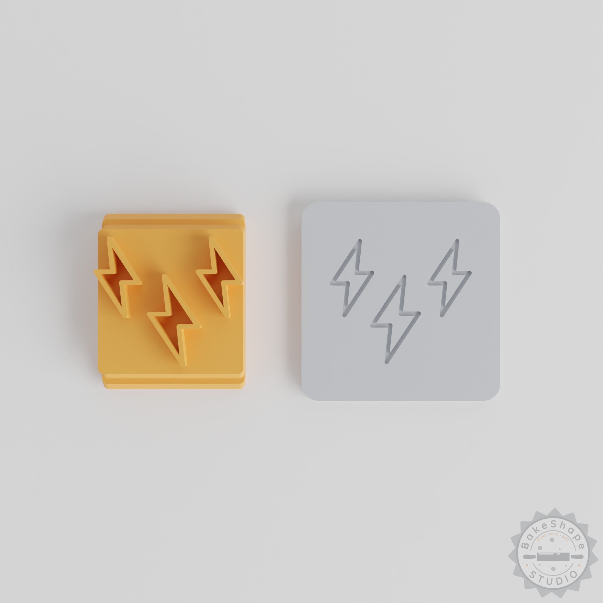 Storm Motif Stamp Set, 5-Piece Tile Collection for Clay, Cookies, Fondant Decoration