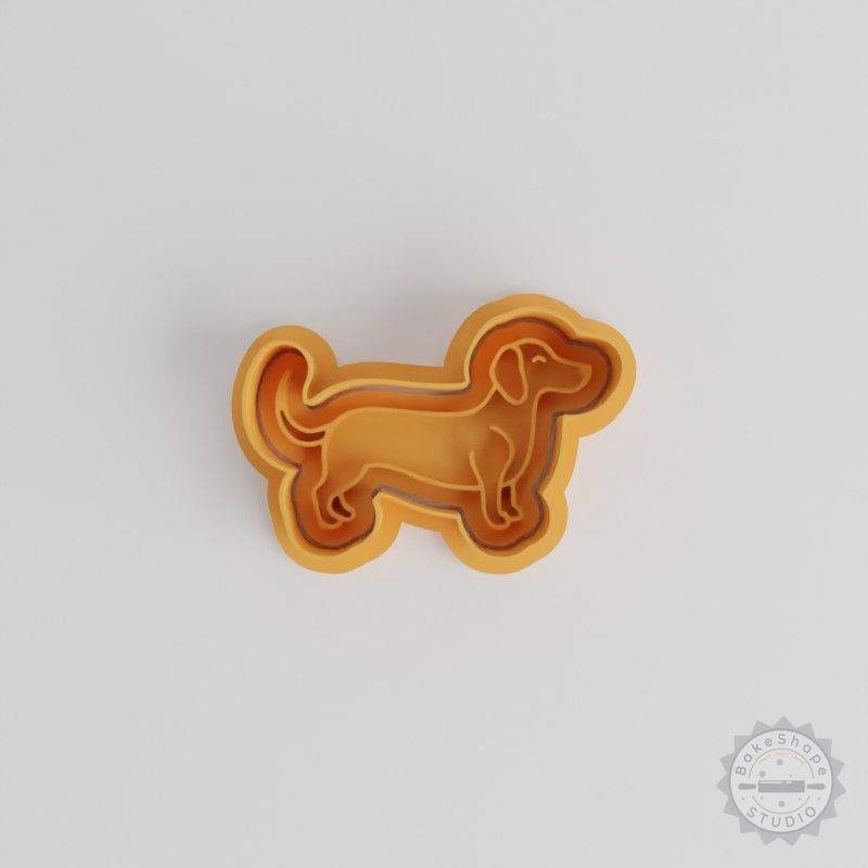 Dachshund Cookie Cutter and Stamp Set, 6-Piece, Perfect for Cookies and Fondant, Includes Sizes S/M/L