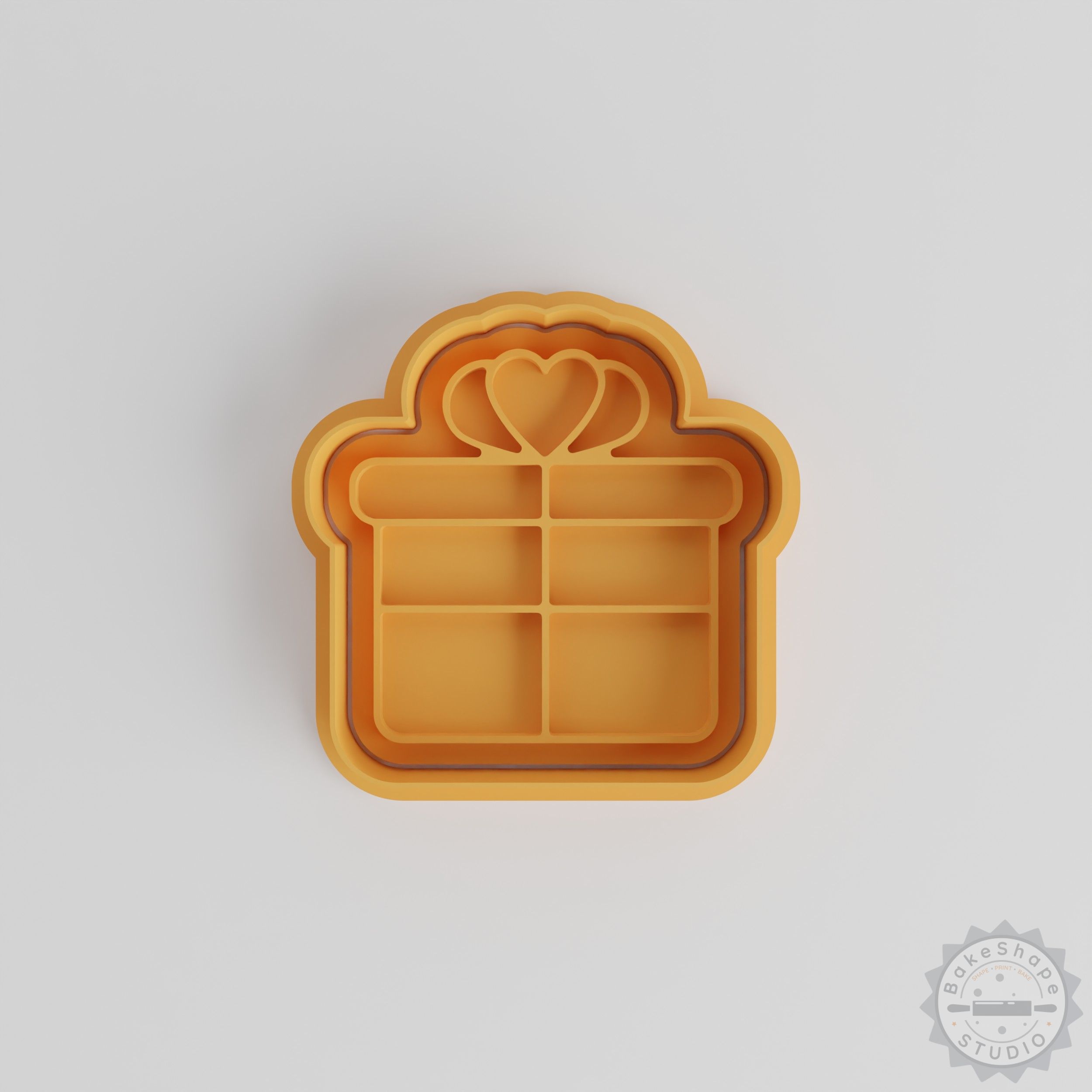 Gift Box with Shape Cutter and Stamp for Cookies and Fondant, 6-Piece Set, Perfect Party or Holiday Present