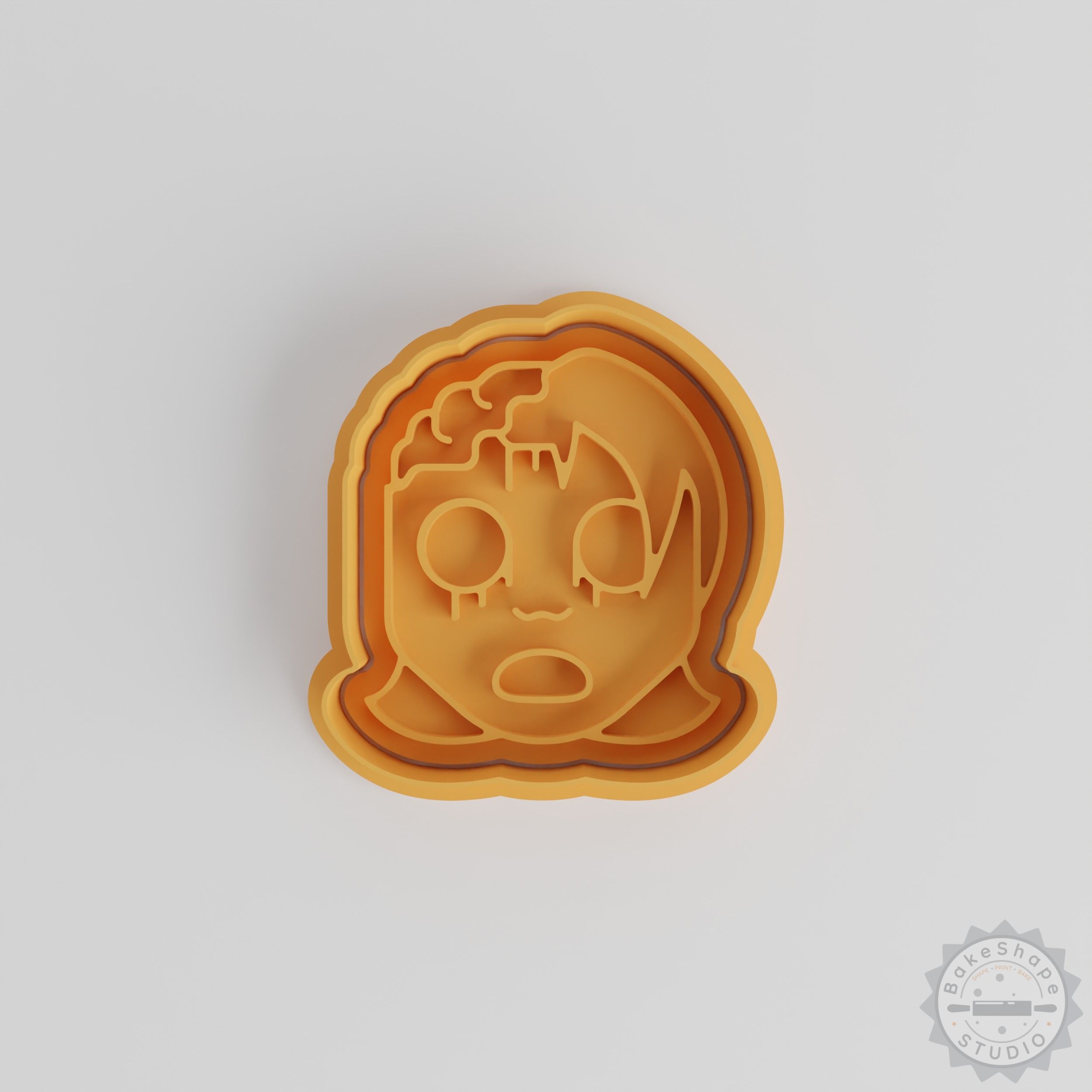 Zombie Girl Cookie Cutter and Stamp Set, Perfect for Halloween Treats, 6 Pieces in S/M/L Sizes