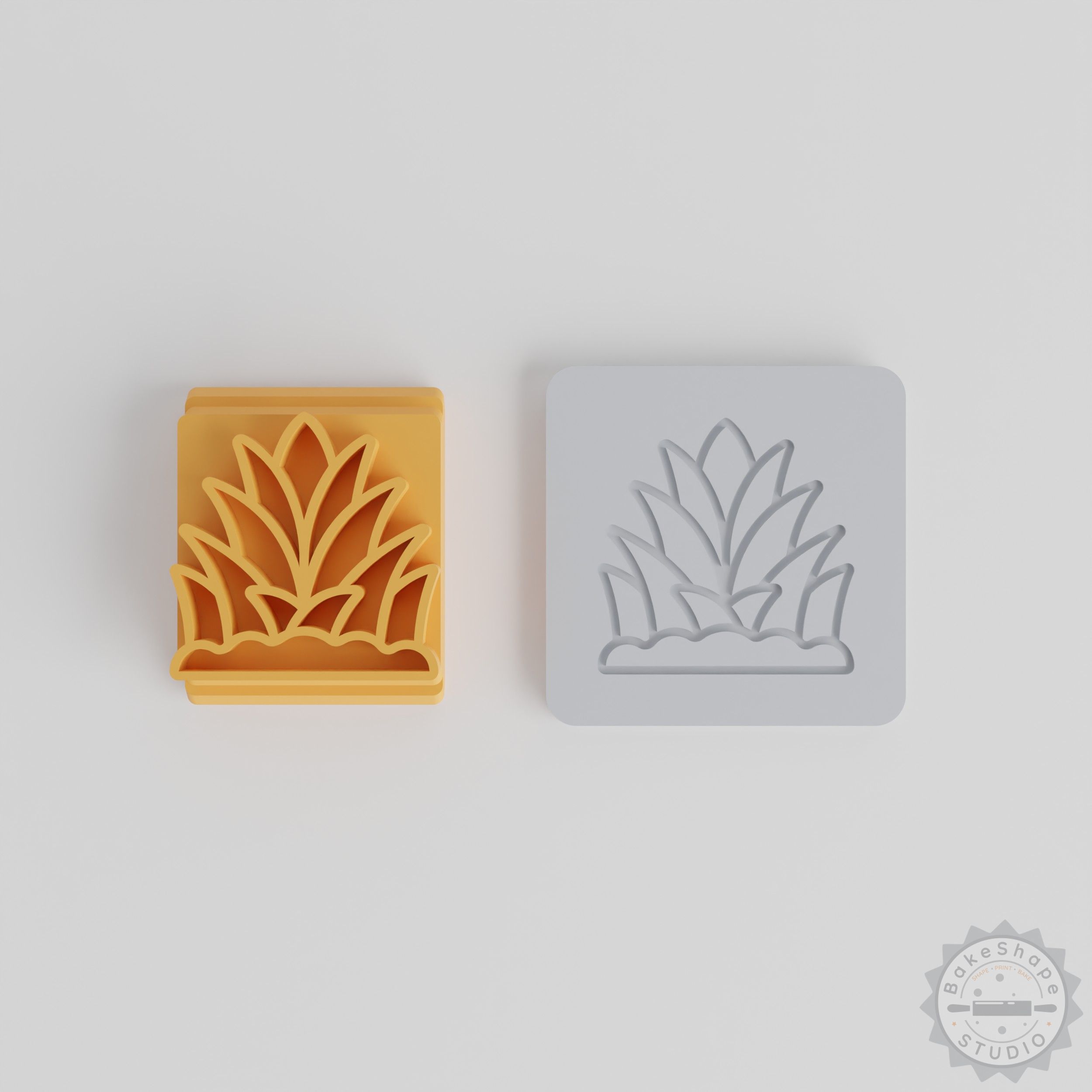 Grass Stamp Tile Set, 5 Plant Motif Sizes, Perfect for Clay, Cookies, Fondant