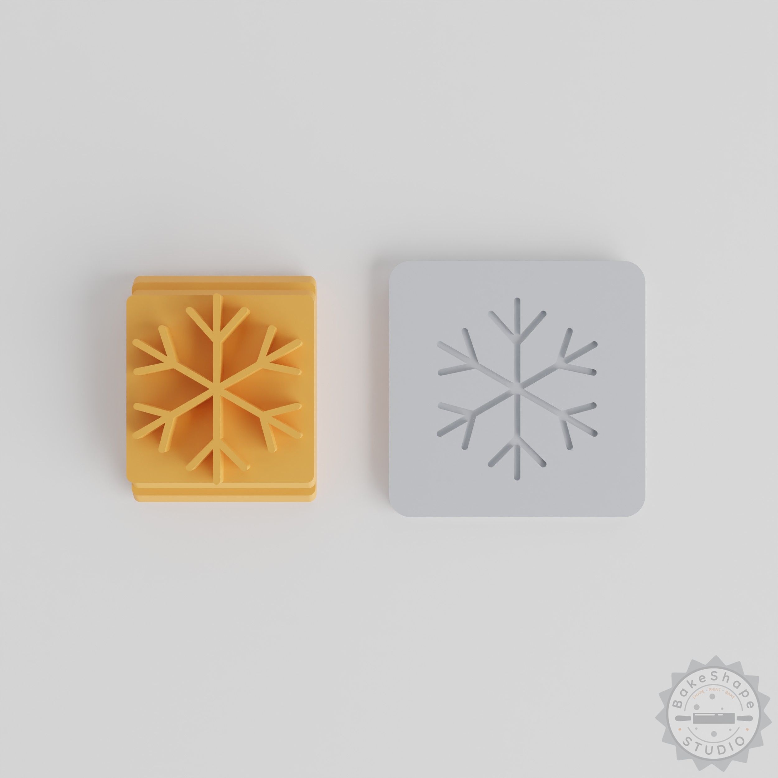Snowflake Stamp Tile Set, 5 Sizes For Clay, Cookies, Fondant, Winter Crafting
