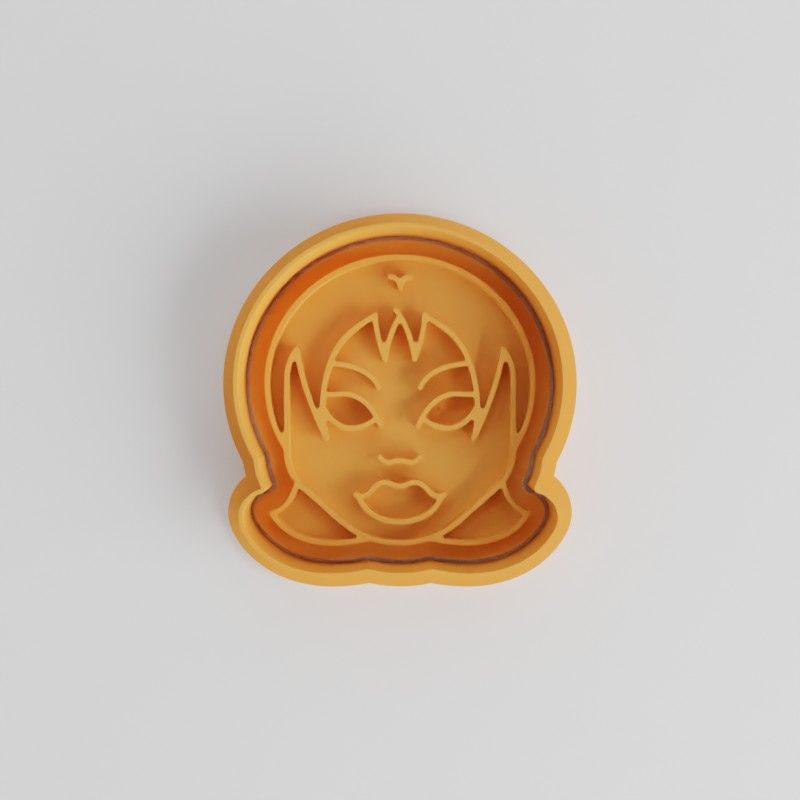 Demon Girl Cookie Cutter and Stamp Set, 6-Piece, Halloween, Horror, Fondant