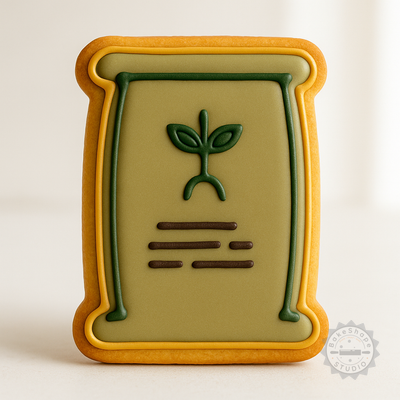 Decorated example 1 of Fertilizer Shape Cutter and Stamp Set, 6-Piece Cookie, Fondant Decorating Tools