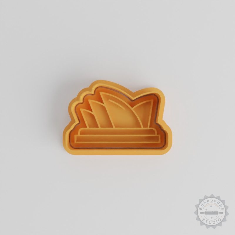 Sydney Opera House Cookie Cutter Set, 6-Piece Fondant Stamp, Small/Medium/Large Sizes