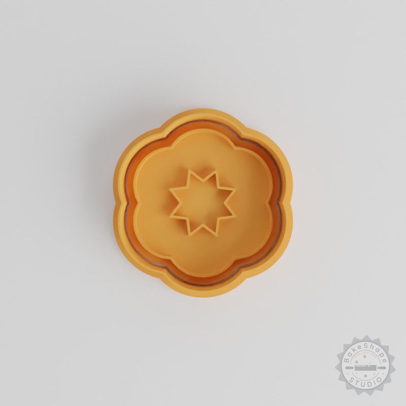 Flower Shape Cutter and Stamp Set, Cookie and Fondant Tools, 6-Piece, Includes S/M/L Sizes