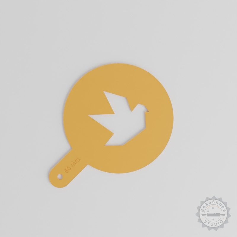 Dove Art Stencil Set, 5 Sizes, Compatible with Cocoa, Edible Glitter, Paint for Latte and Decor