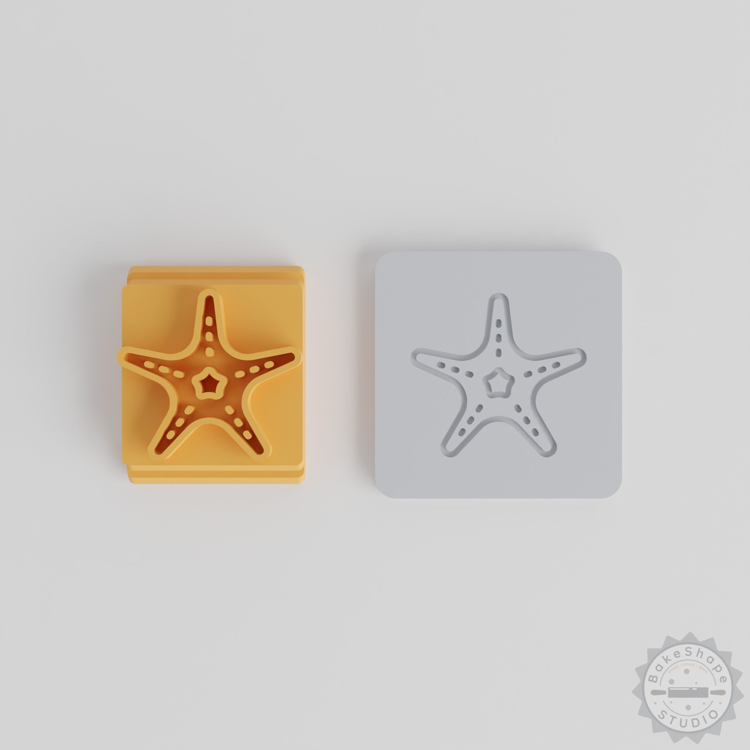 Starfish Stamp Tile Collection, 5 Sizes for Clay, Cookies & Fondant