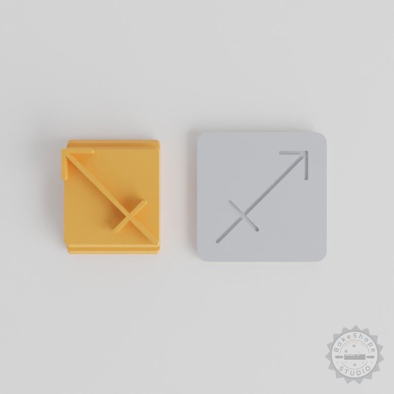 Sagittarius Zodiac Stamp Tile Set, 5 Sizes for Clay, Cookies & Fondant