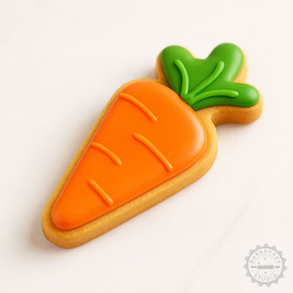 Carrot shape cutter and stamp set STL for cookie cutters and fondant decoration 3D printing