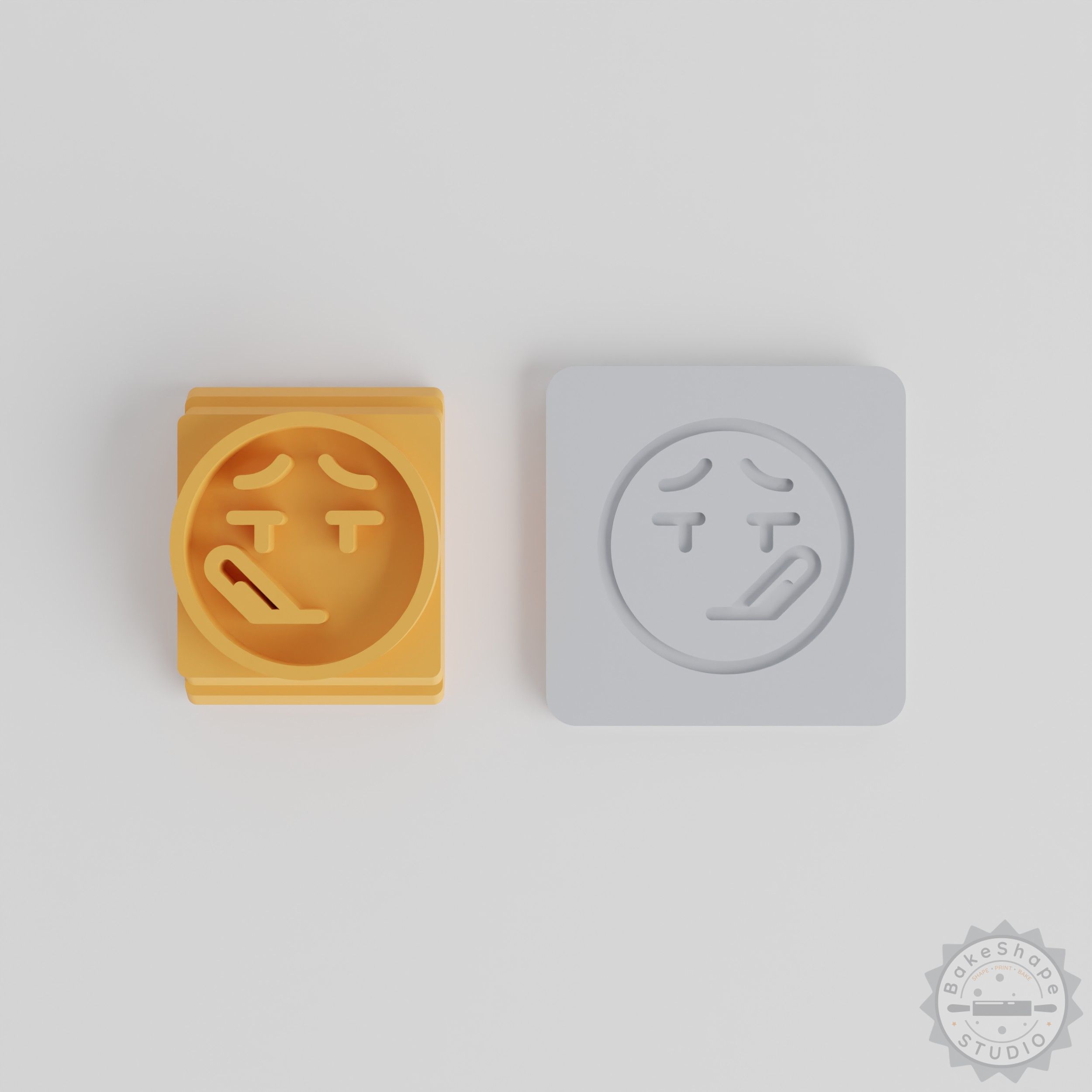 Fever Stamp Tile Set for Clay, Cookies, Fondant - 5 Sizes, Ill Emoji Designs