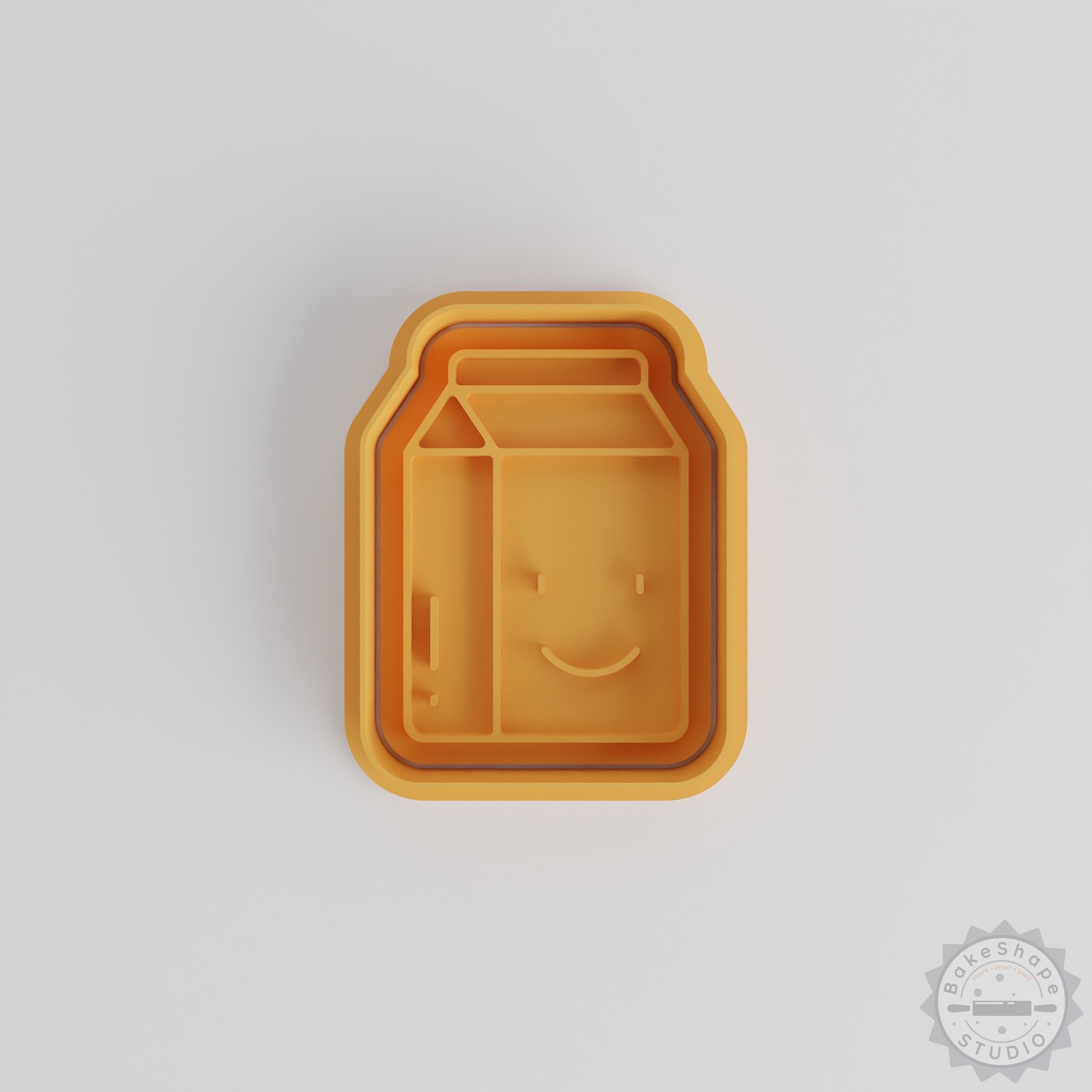 Milk Carton Cookie Cutters and Stamps Set, 6 Pieces, Perfect for Cookies and Fondant, Kawaii Design, Assorted Sizes