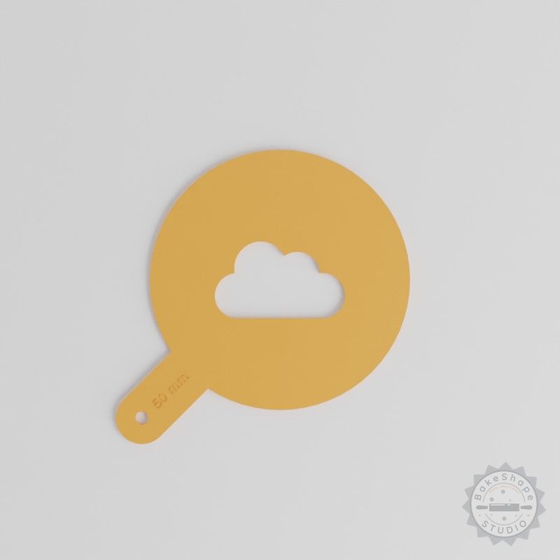 Cloud Art Stencil Set, 5 Sizes, for Latte Decor & Painting, Compatible with Sugar & Cocoa