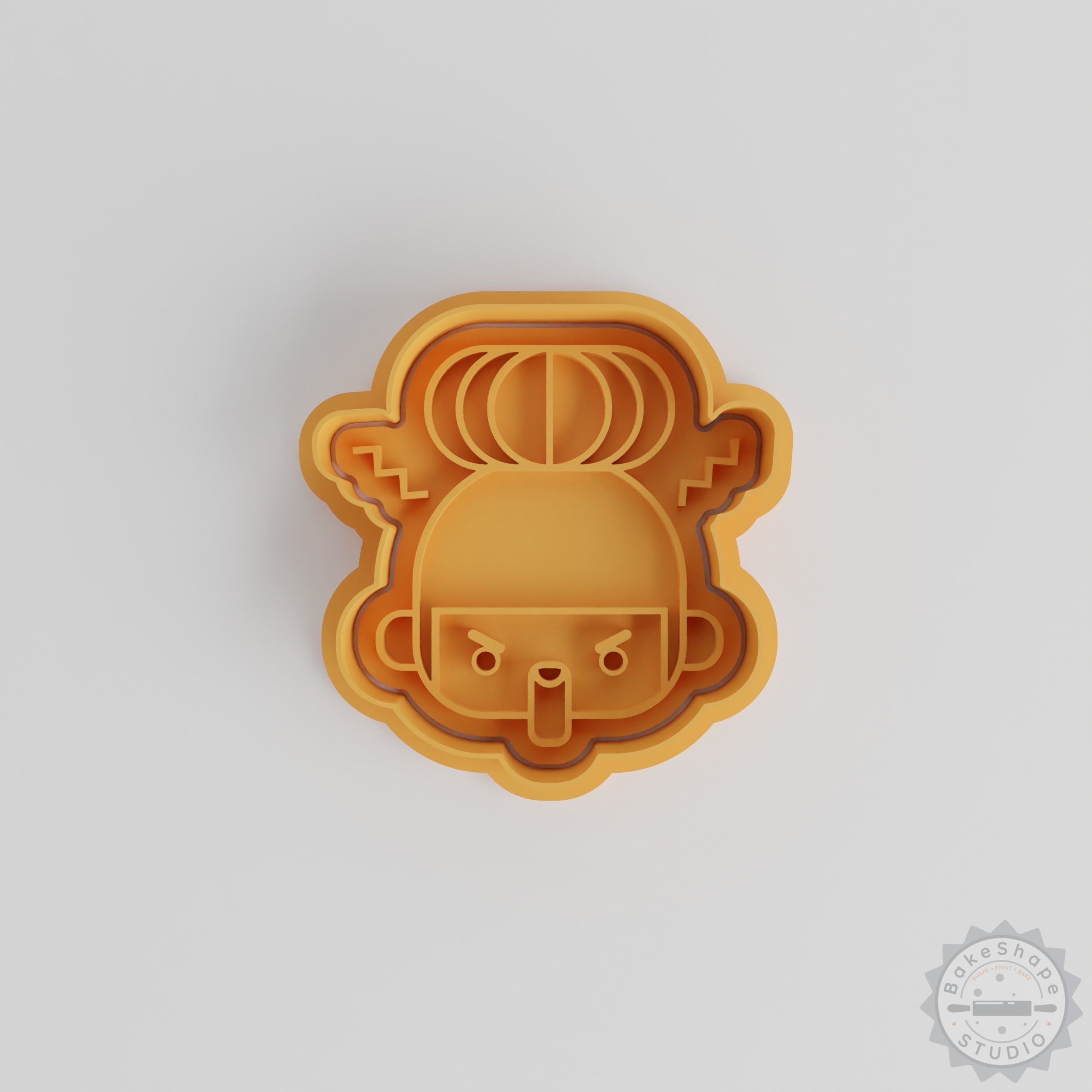 Set of 6 Angry Emoji Cookie Cutters, Stamps, S/M/L Size, Kawaii Expression, Fondant Baking Tools