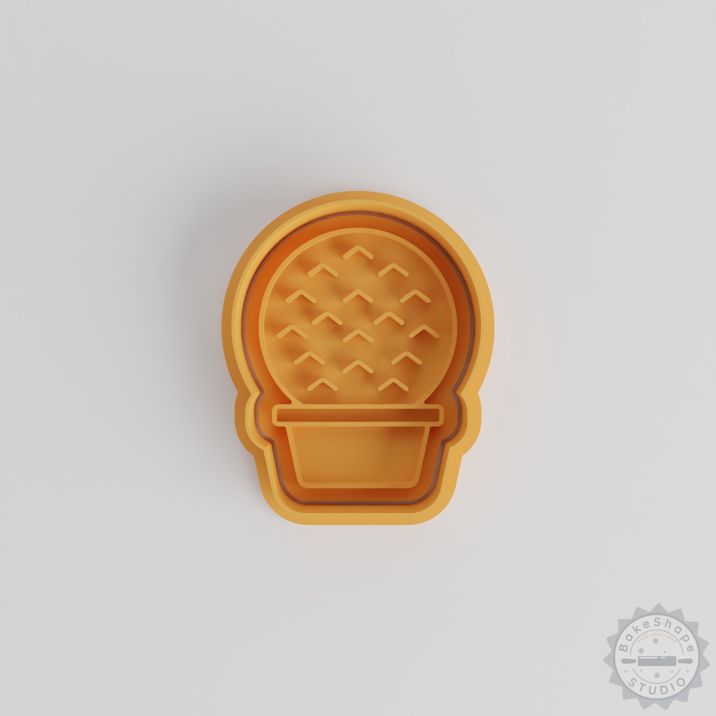 Circle Cactus Shape Cutter and Stamp Set, Ideal for Cookies and Fondant, 6 Pieces, 3 Sizes