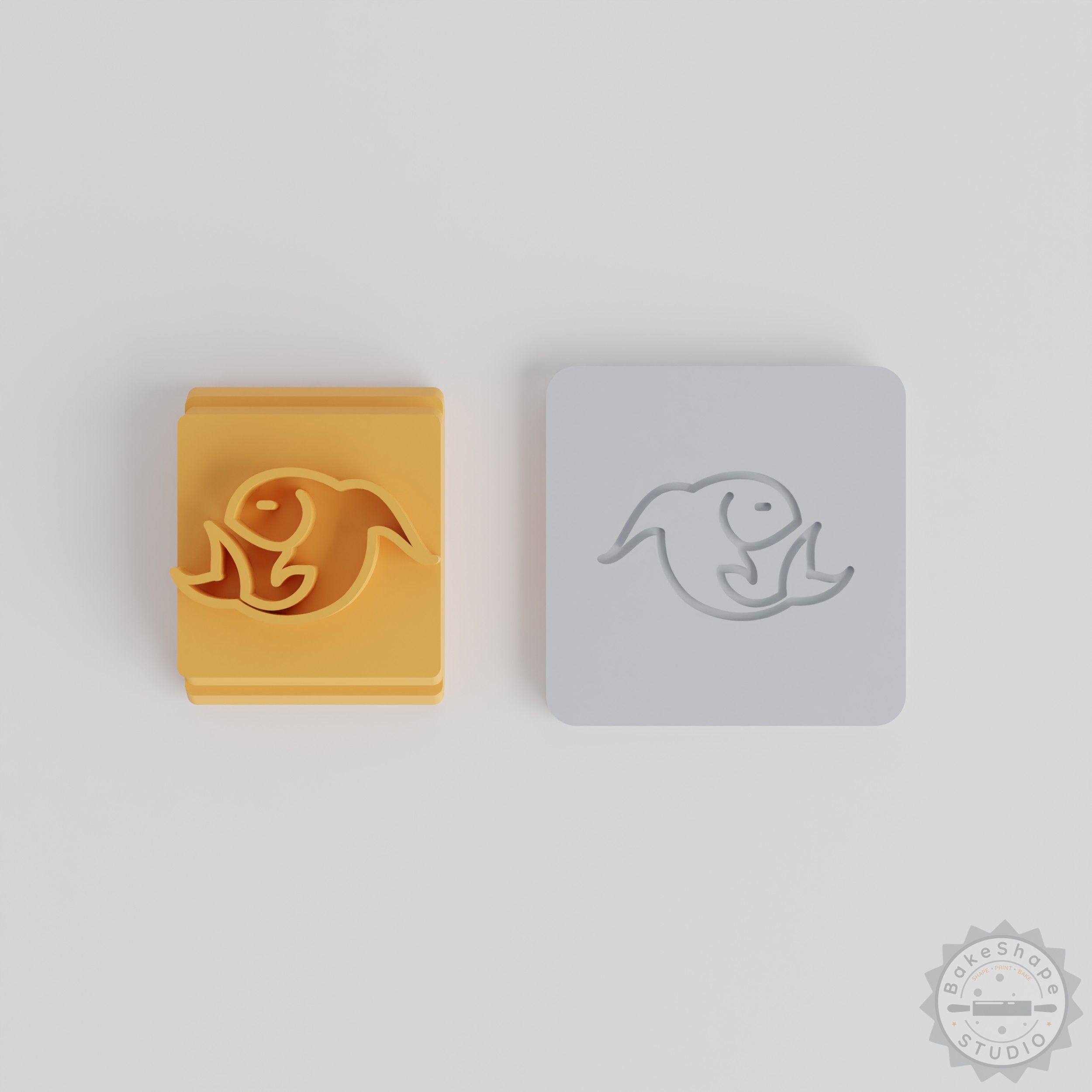 Pisces Stamp Tile Set, Astrological Sign Motif Sizes 20-40mm for Clay, Fondant, Cookies