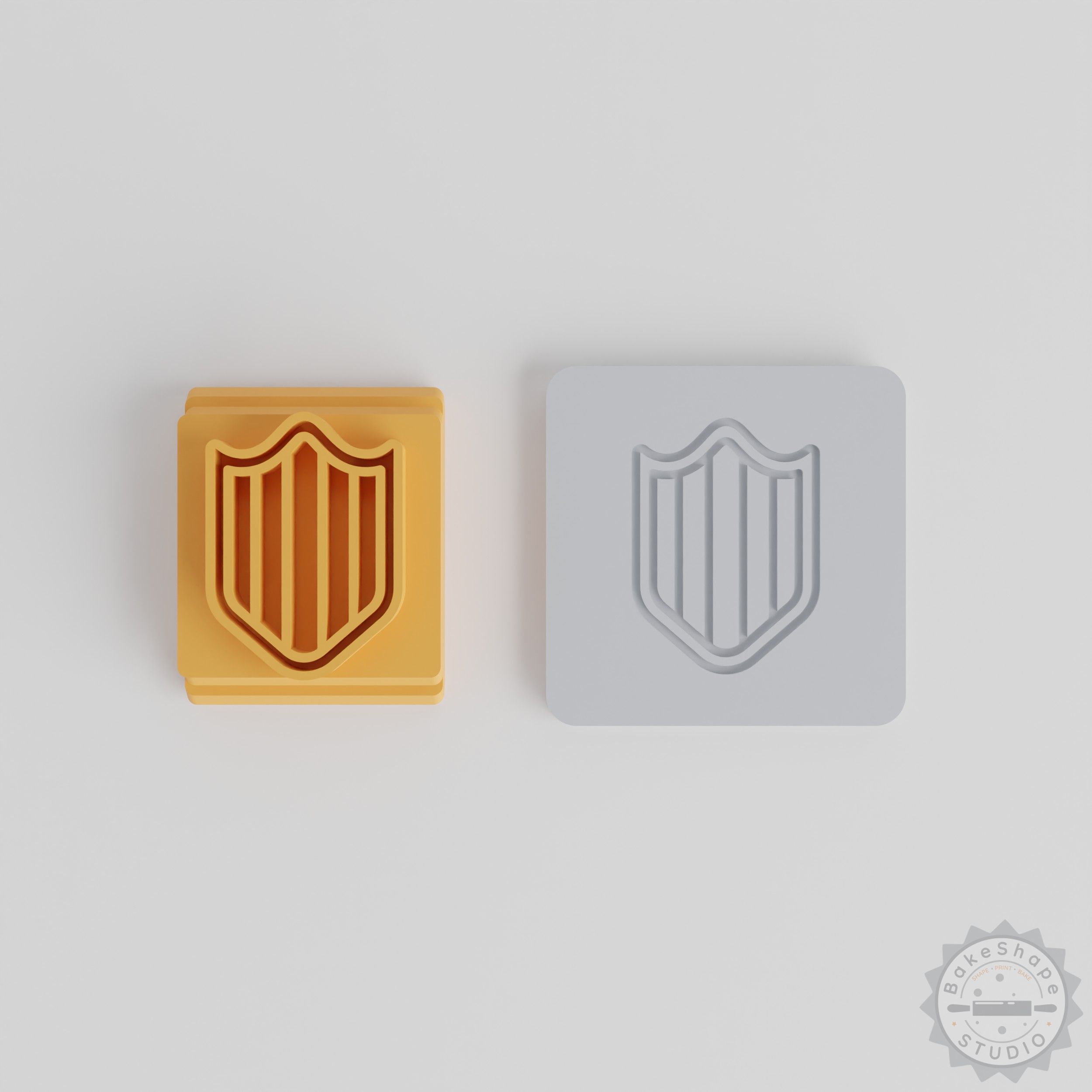 Shield Stamp Tile Set for Clay, Cookies, Fondant - 5 Motif Sizes, Perfect for Crafts
