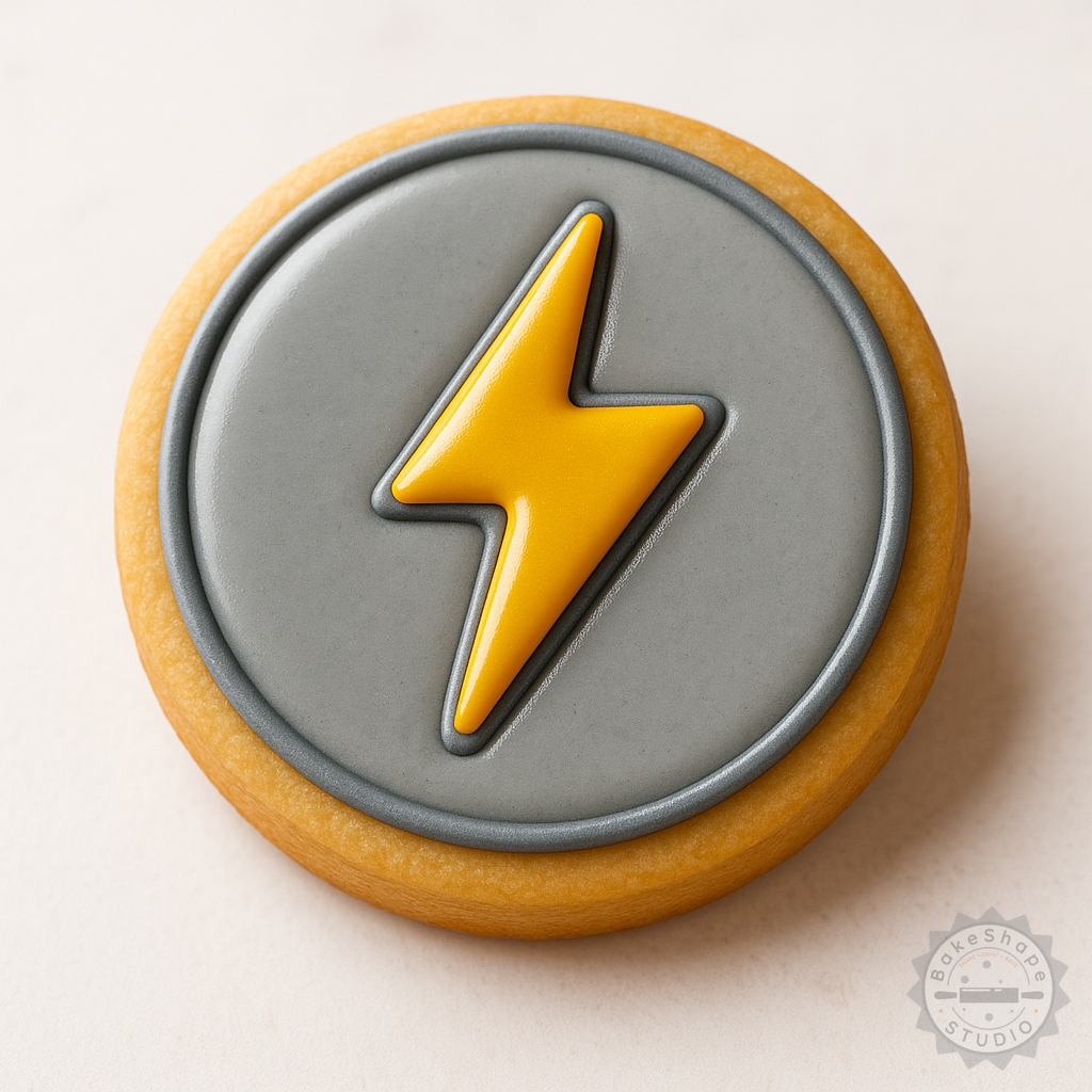 Decorated example 1 of Energy Cutter and Stamp Set for Cookies and Fondant, 6-Piece, Includes S/M/L Sizes