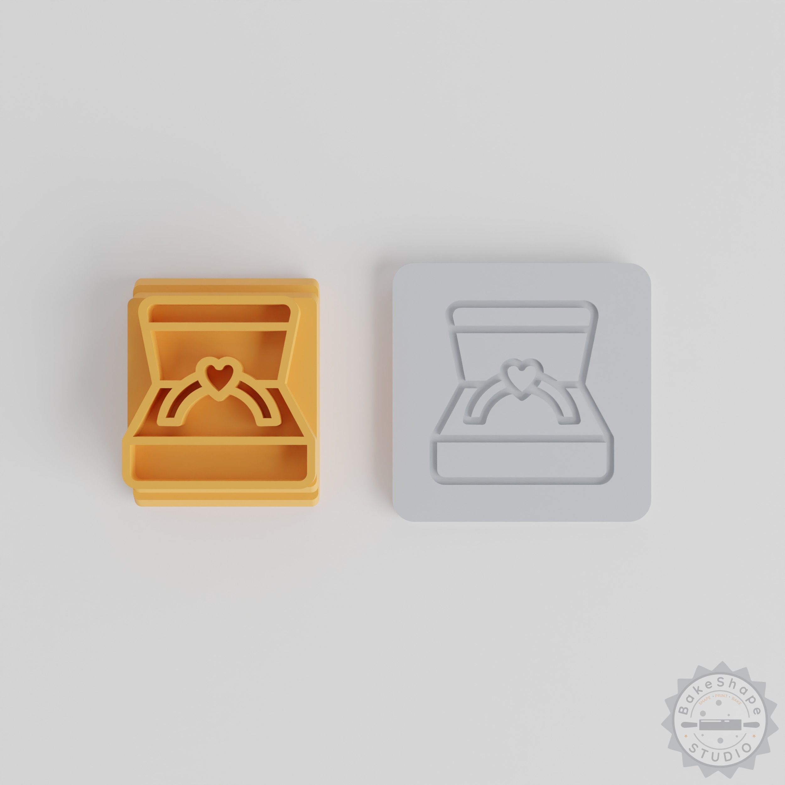Diamond Ring Stamp Tile Set, 5 Sizes for Clay, Cookies, Fondant, Crafts