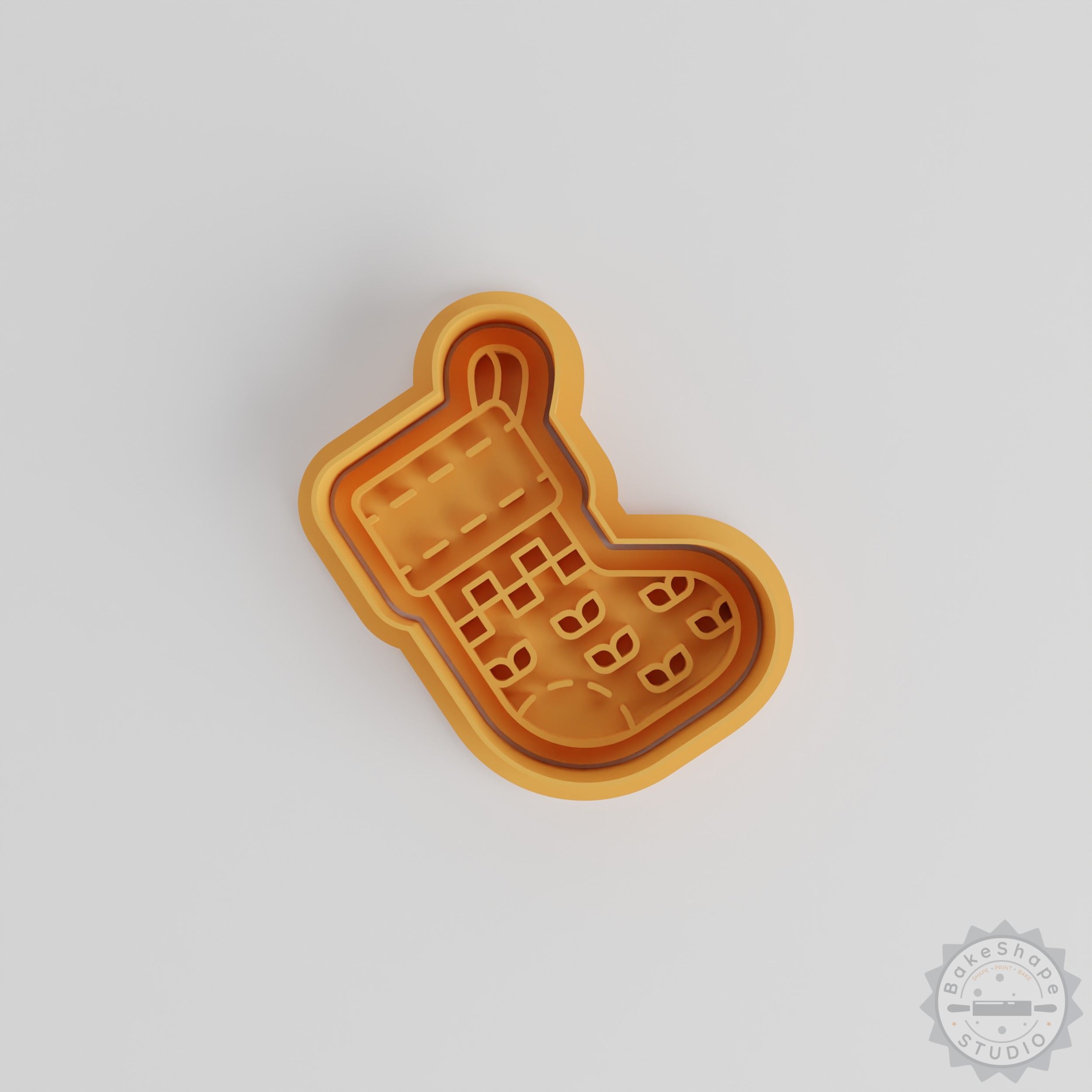 Christmas Stocking Shape Cutter & Stamp Set, 6 Pieces, Perfect for Cookies & Fondant