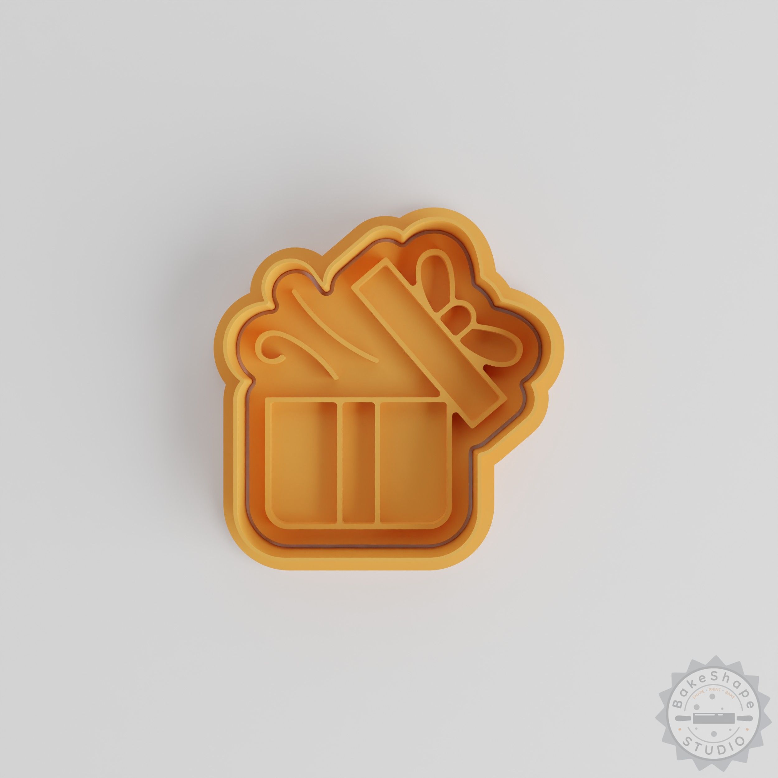 Festive Gift Shape Cutter & Stamp Set, Perfect for Cookies & Fondant, 6-Piece Holiday Cookie Tools