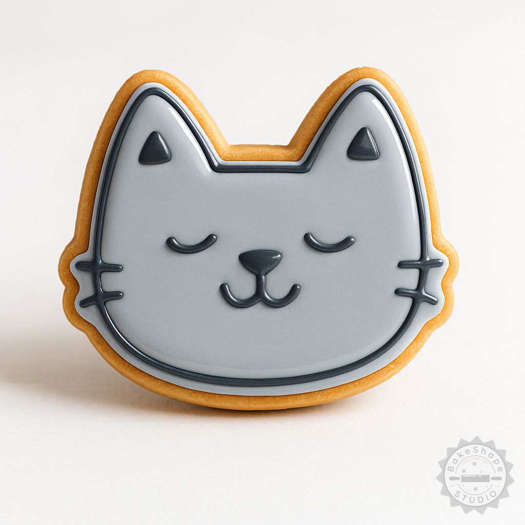 Relax shape cookie cutter and stamp STL with three sizes for 3D printing peaceful animal-themed designs