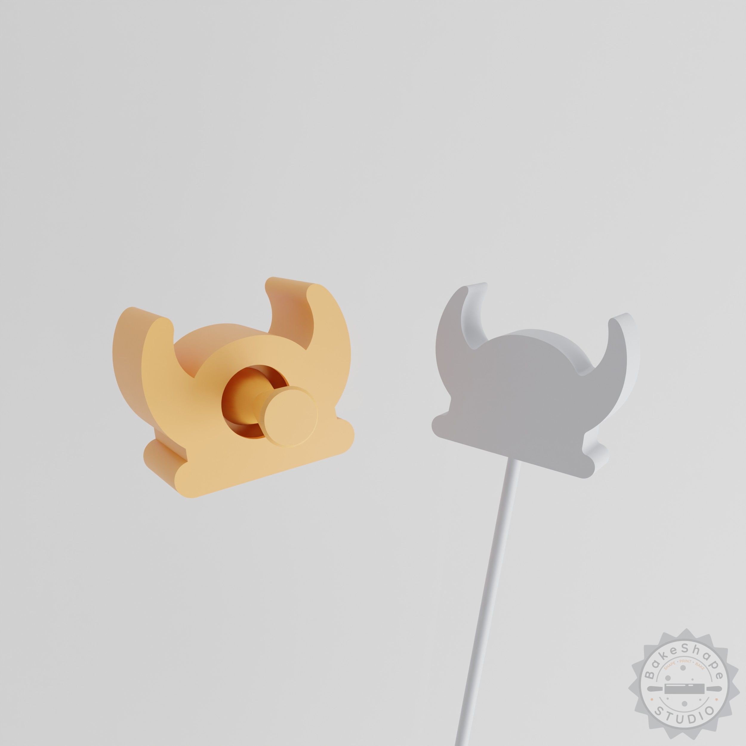Viking Helmet Cake Pop Mold, 2-Piece Set, Nordic Warrior Design, for Barbarian Norse Themed Parties