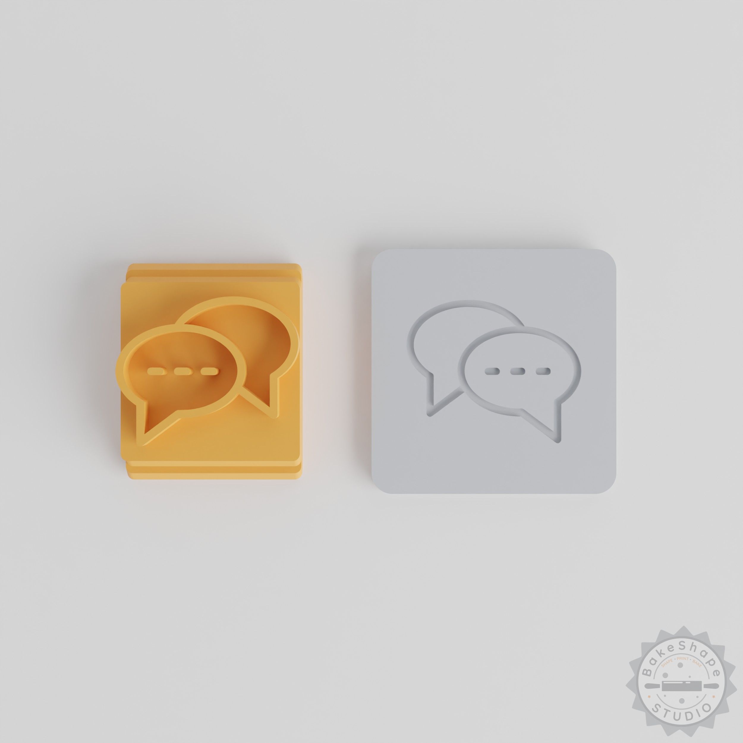 Chat Bubble Stamp Set, 5 Sizes 20-40mm, Perfect for Clay, Cookies, Fondant, Speech Balloon Decoration