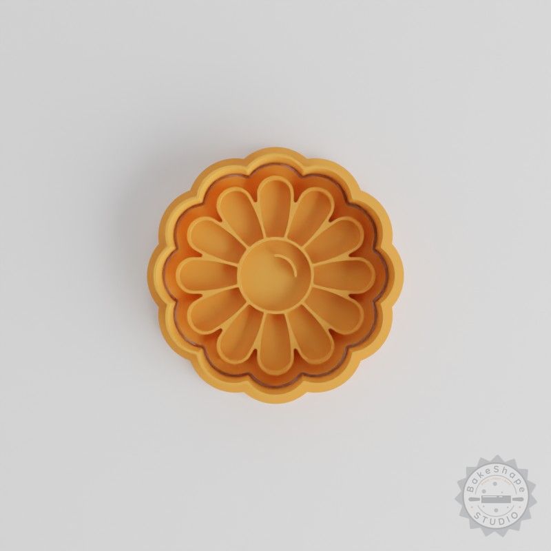 Busy Daisy Cookie Cutter & Stamp Set, 6-Piece, Flower Design, 3 Sizes S/M/L