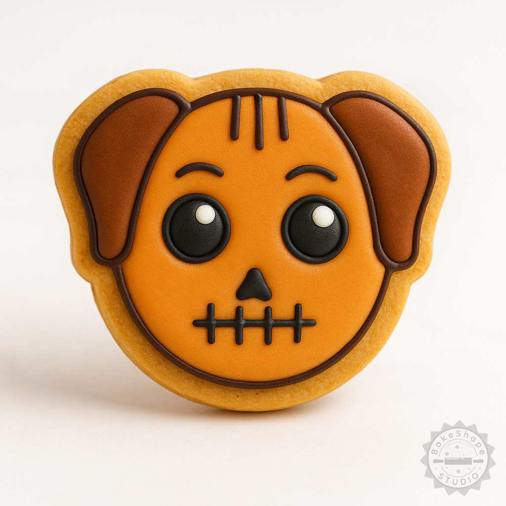 Decorated example 1 of Secret Dog Cookie Cutter & Stamp Set, S/M/L Sizes, 6-Piece Animal Baking Accessory for Cookies & Fondant