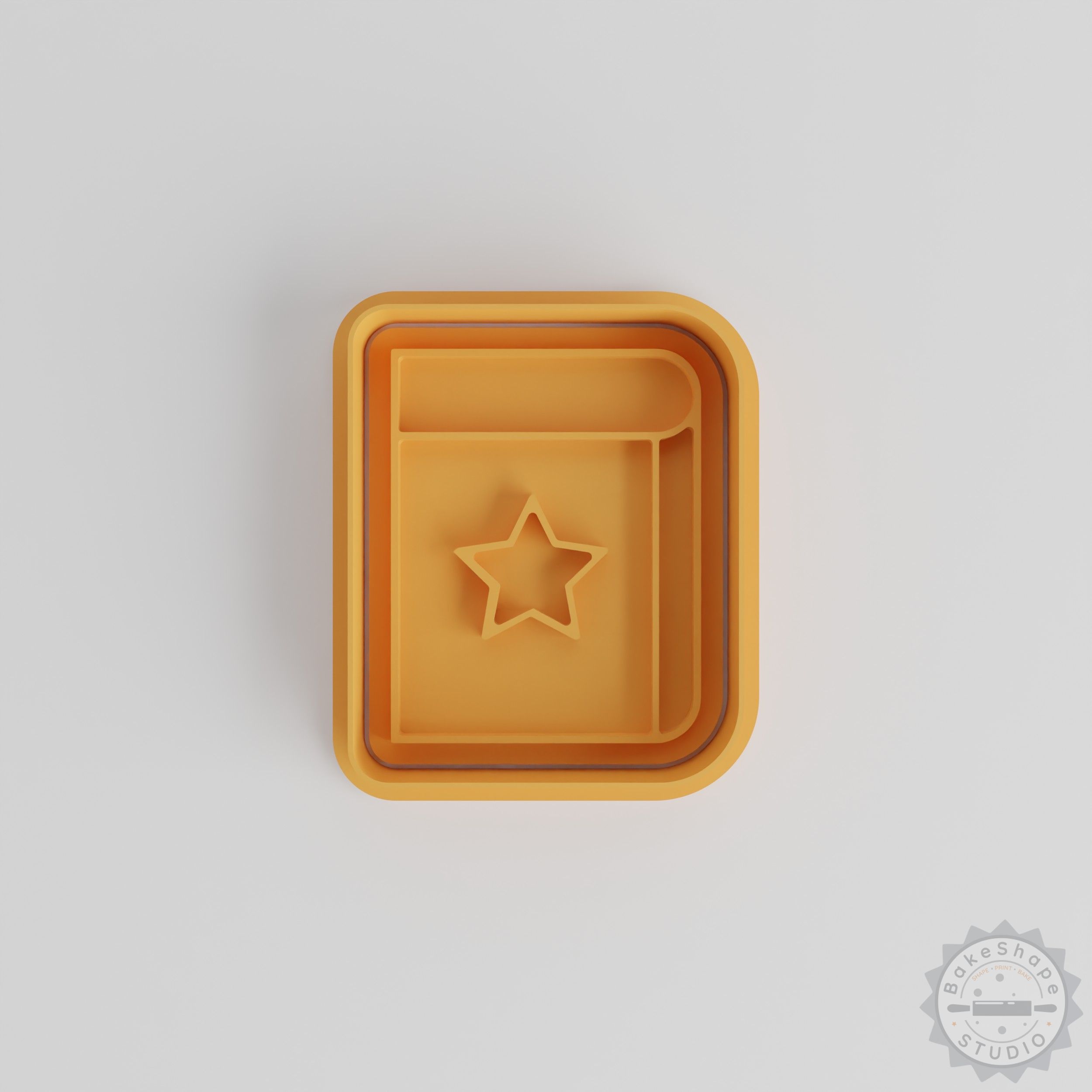 Star Book Cookie Cutter Set, 6-Piece Shape & Stamp for Cookies, Fondant, S/M/L Sizes