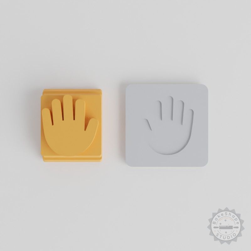Hand Stamp Tile Set, 5 Motif Sizes for Clay, Cookies, Fondant, Greeting Palm Designs