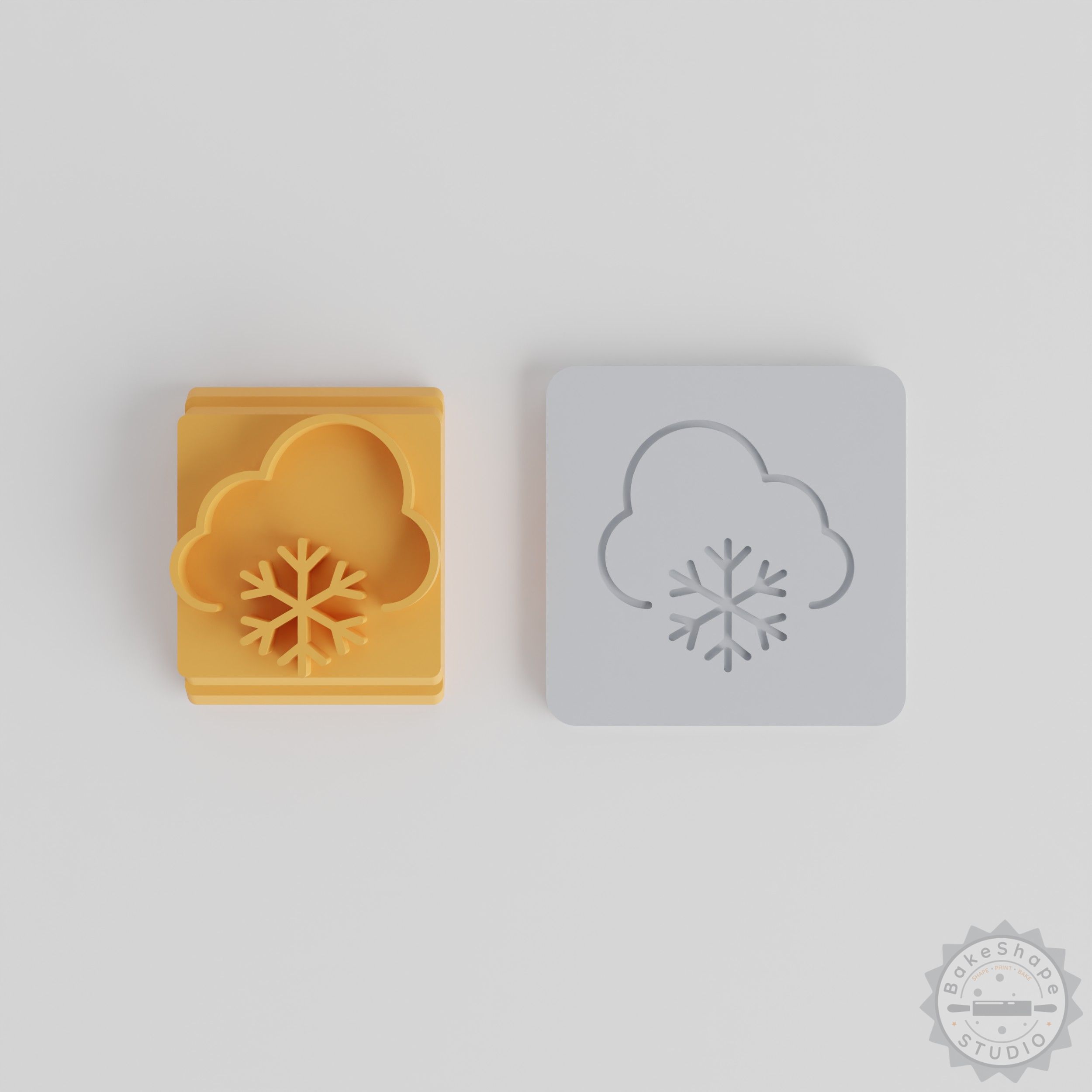 Winter Stamp Tile Set, 5 Sizes for Clay, Cookies, Fondant, Cold Weather Motif