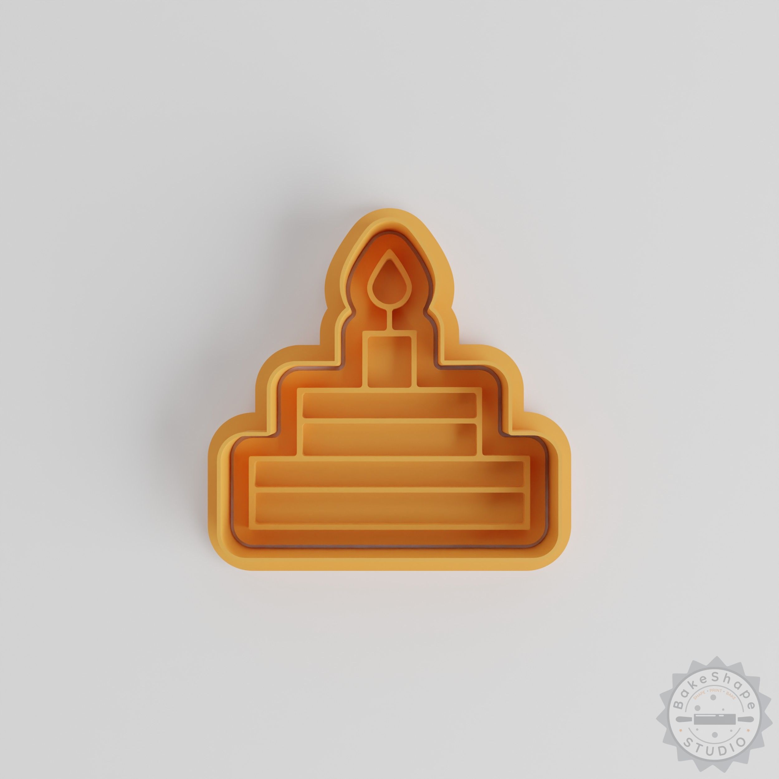 Birthday Cake Cookie Cutter and Stamp Set, Perfect for Fondant, 6-Piece Collection, S/M/L Sizes