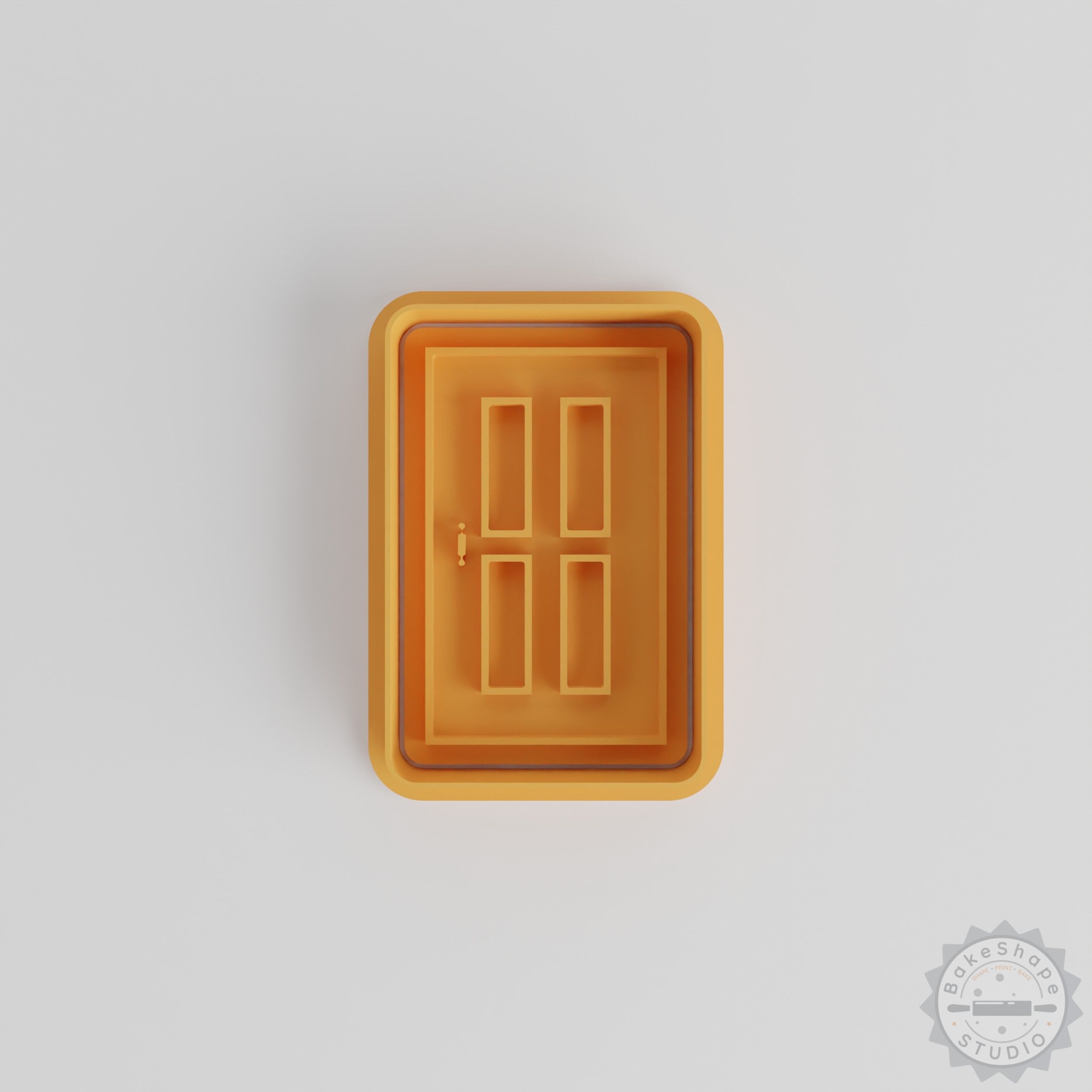 Cookie Cutter & Stamp Set, 3 Sizes, Home Door Shape for Cookies & Fondant, 6-Piece Collection