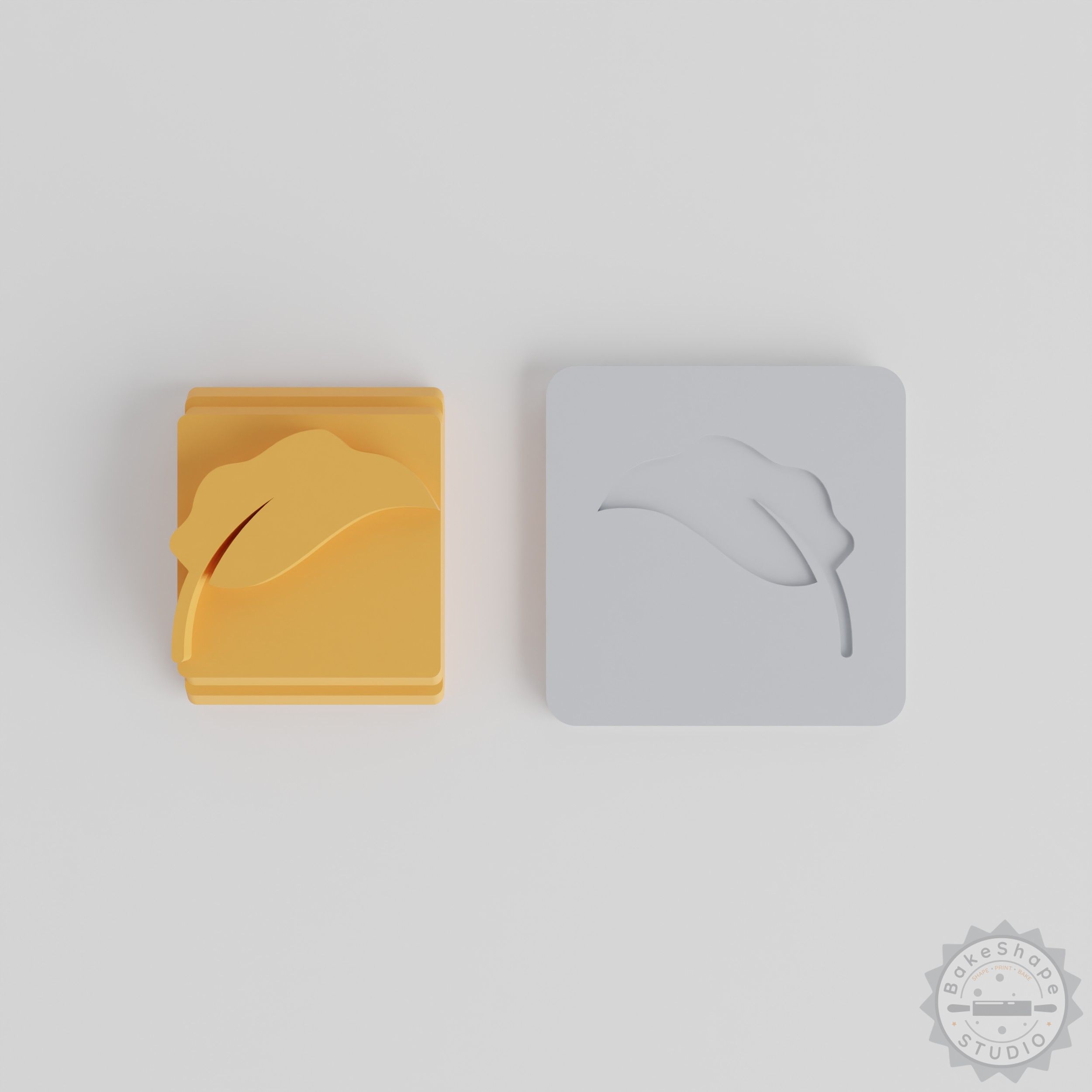 Leaf Stamp Tile Set, 5-Piece for Clay, Cookies, Fondant, 20-40mm Sizes, Nature Leaf Design