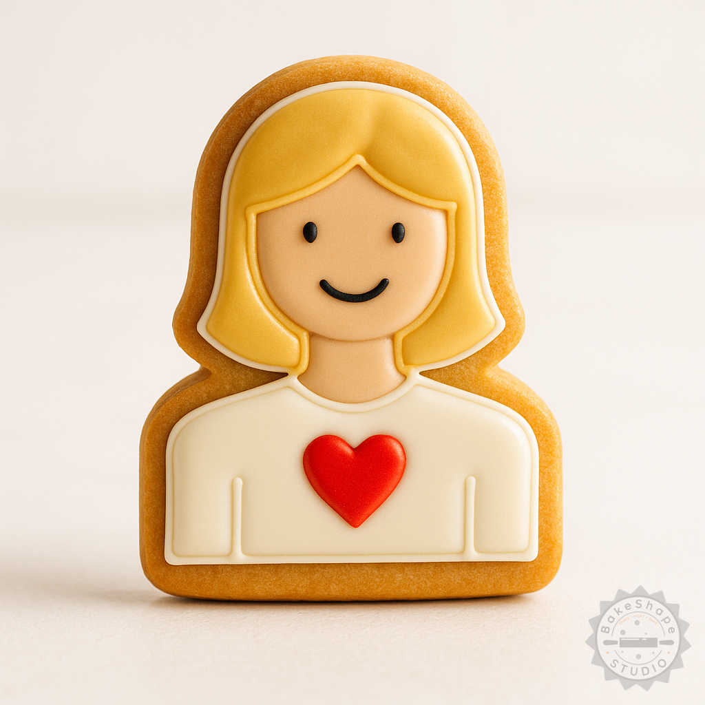 Decorated example 1 of Mom Cookie Cutters, Fondant Stamp Set, 6-Piece, 3 Sizes, Perfect for Baking and Decorating