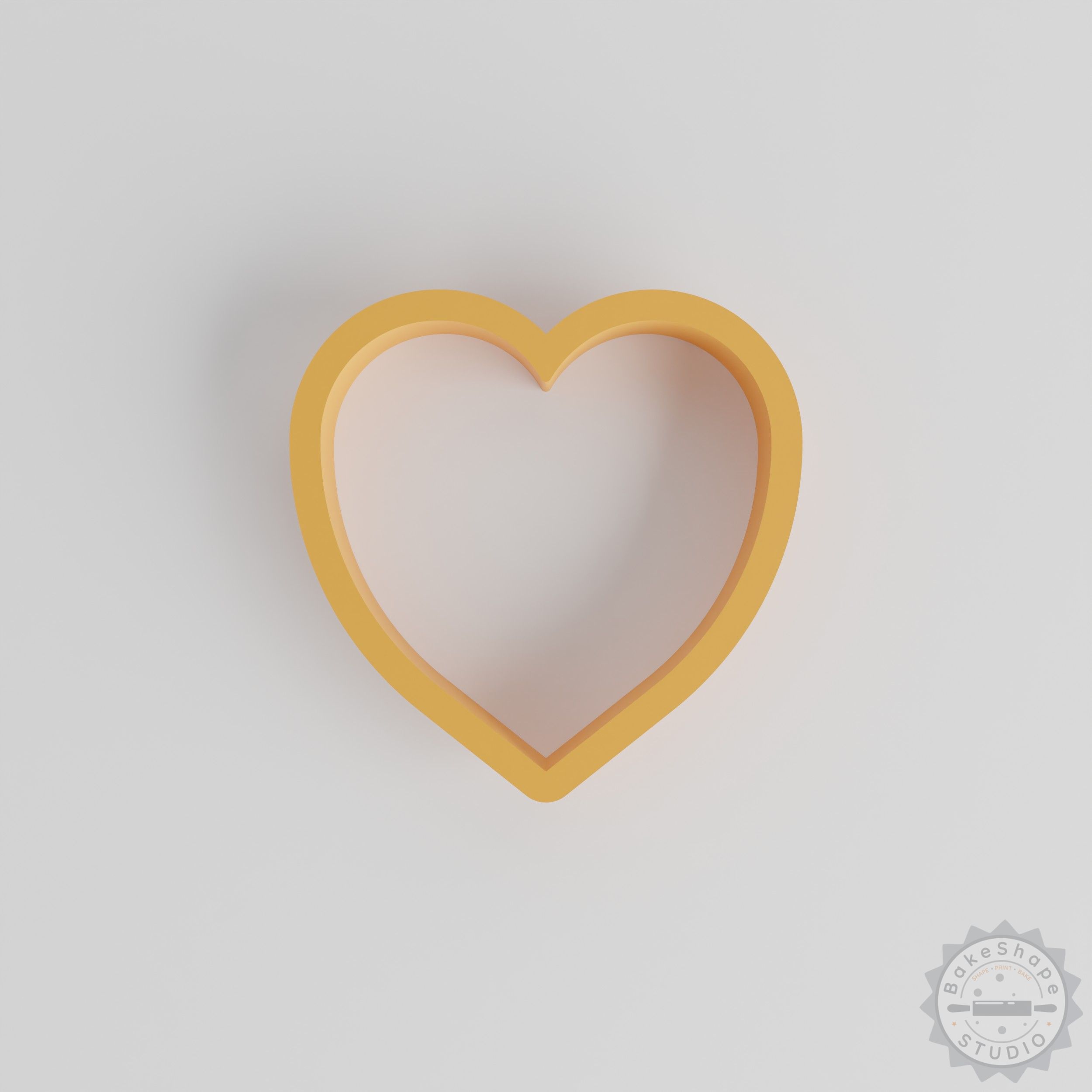 Heart shape cutter set STL files for 3D printing cookie cutters and fondant molds in multiple sizes