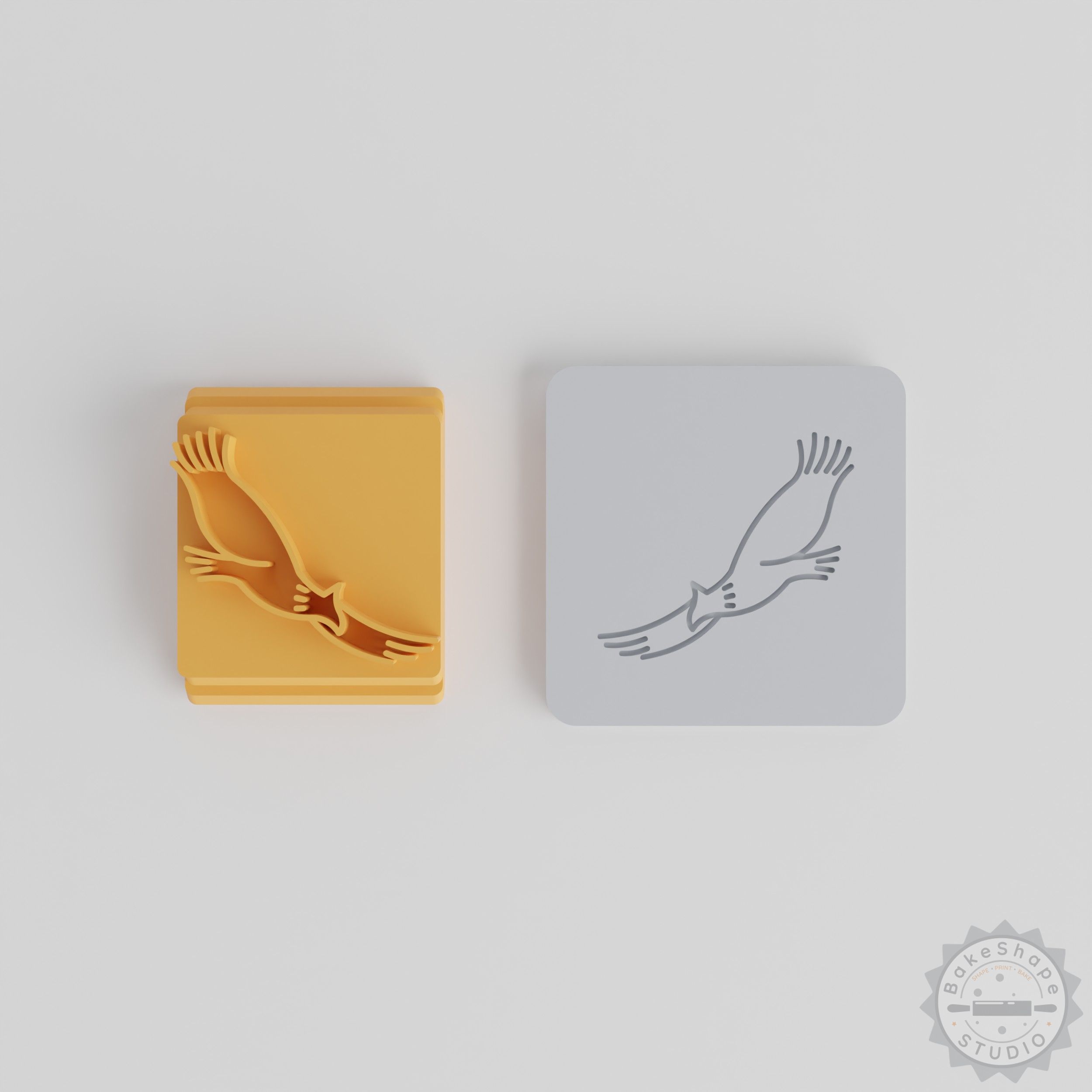 Eagle Stamp Tile Set, Animal Motifs in 5 Sizes, Perfect for Clay, Cookies, Fondant Crafting