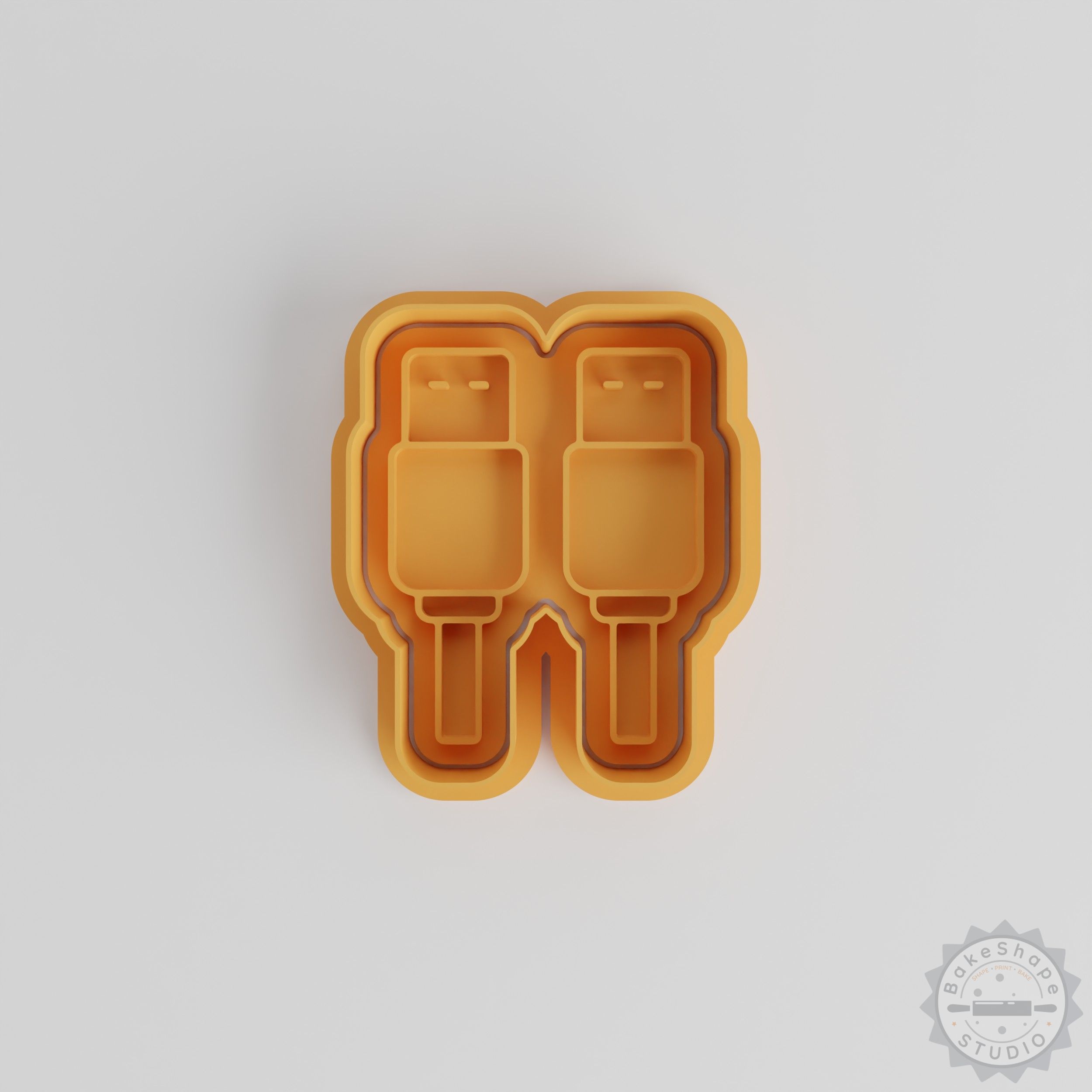 USB 3 Cable with Cookie Shape Cutter & Stamp Set, 6 Pieces, Perfect for Baking and Decorating