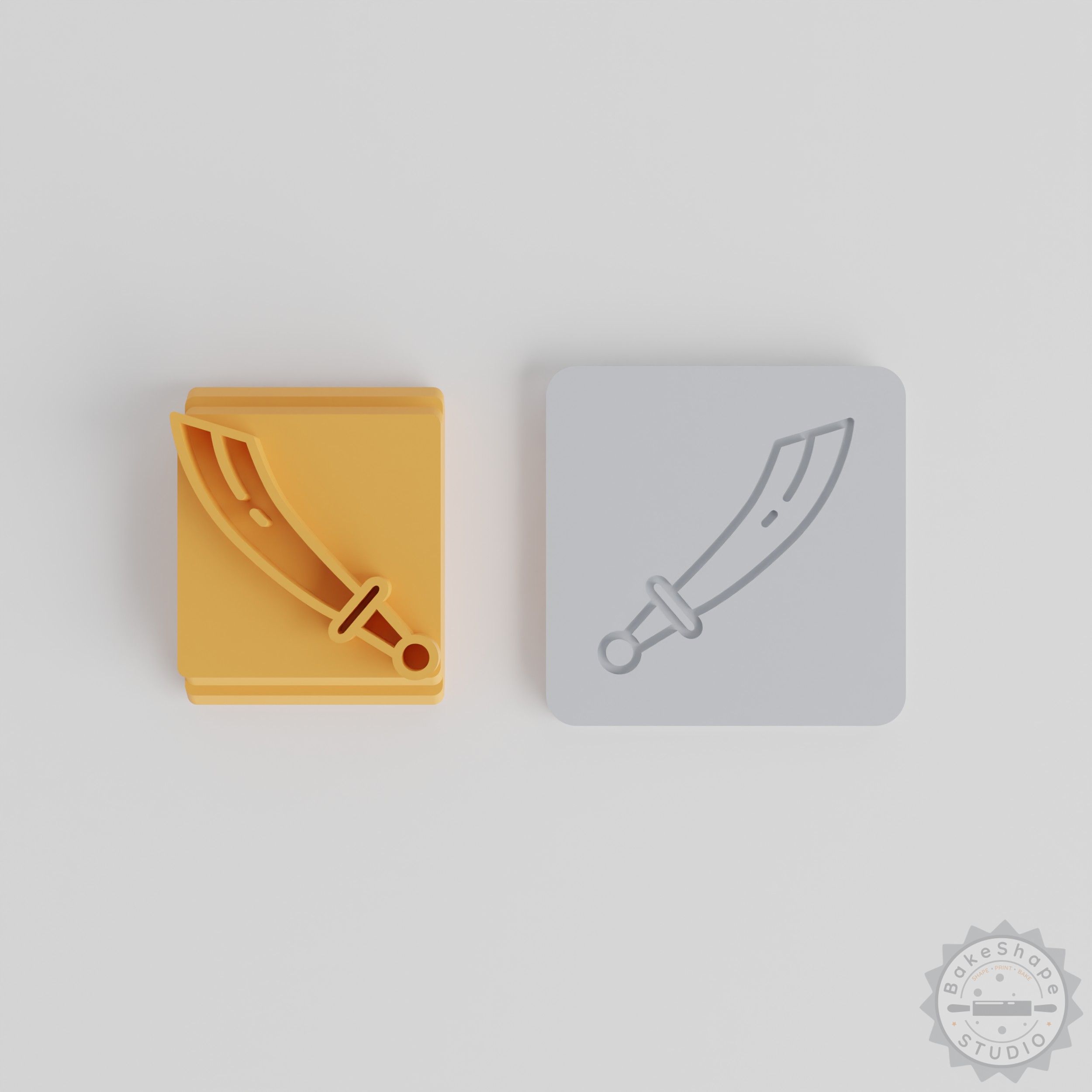 Sword Stamp Tile Set, 5 Sizes for Clay & Fondant, Ideal for Crafts & Baking
