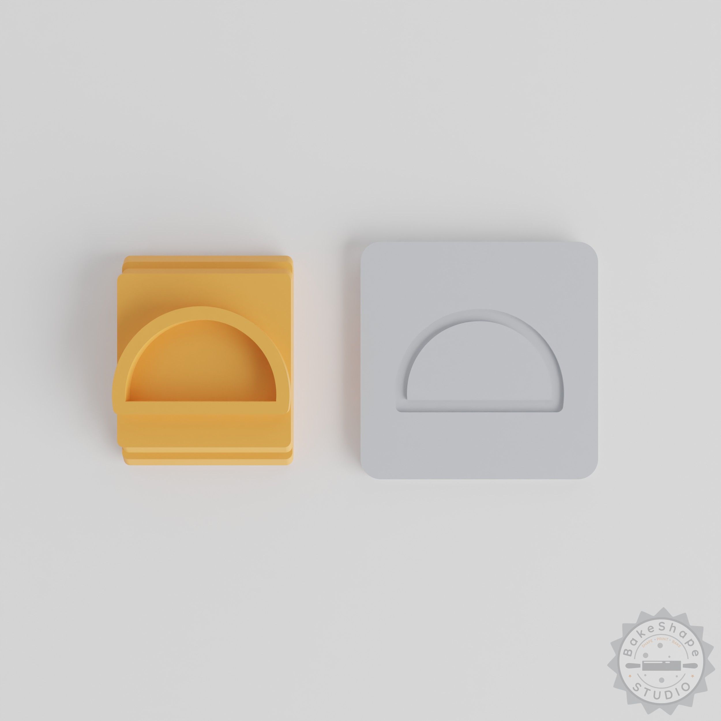 Semi Circle Stamp Tile Set, 5 Sizes 20-40mm, Perfect for Clay, Cookies, Fondant
