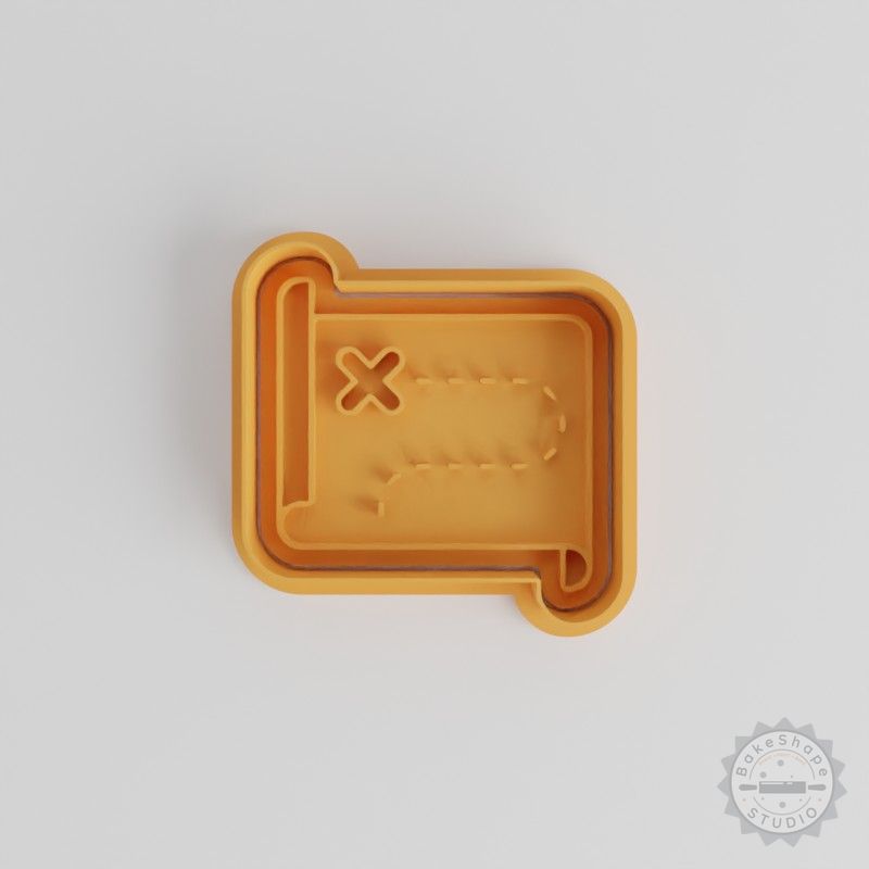 Treasure Map Cookie Cutter Bundle, Set of 6, Pirate Map Stamp, Perfect for Fondant and Cookies