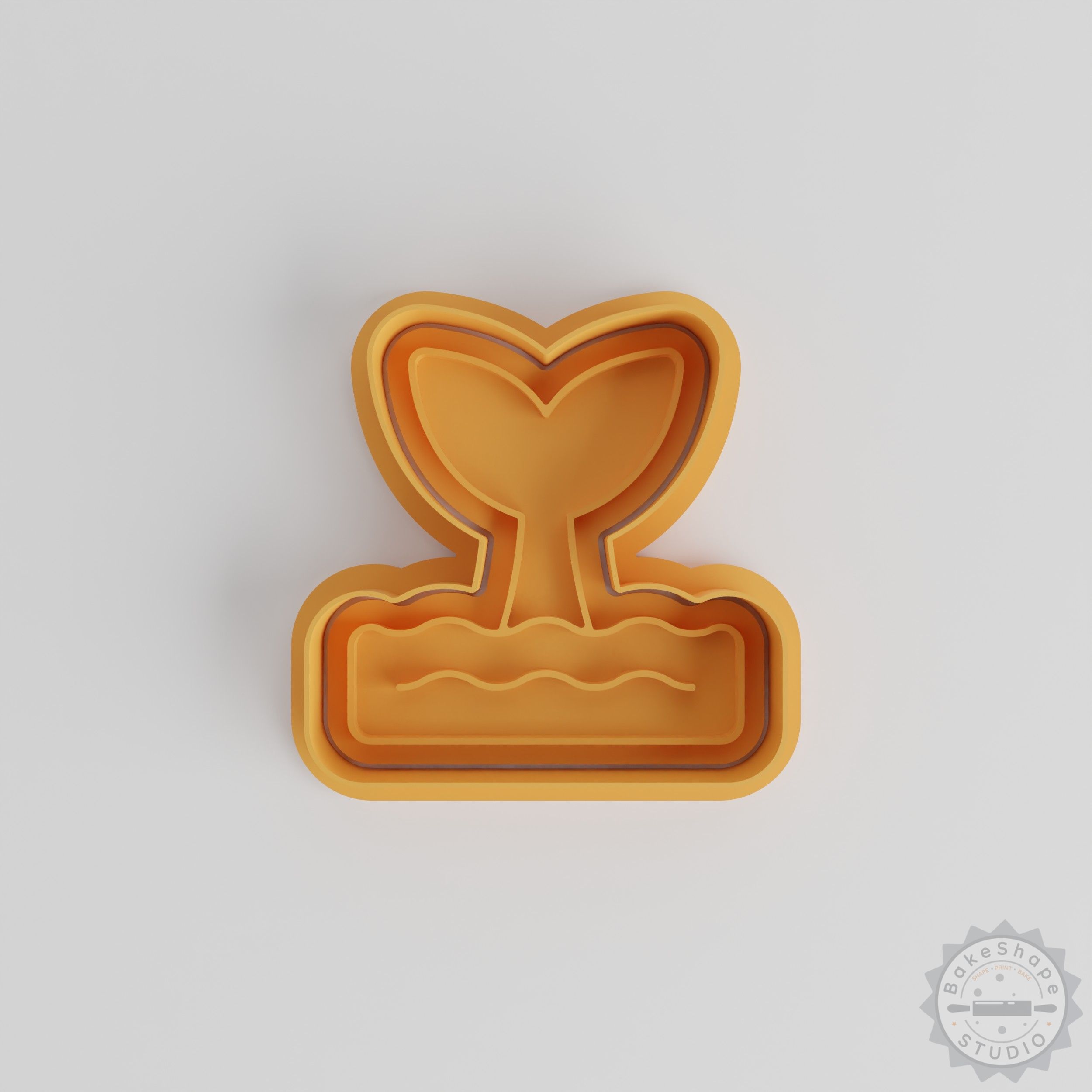 Whale Tail Ocean Cookie Cutter & Stamp Set, S/M/L, Perfect for Cookies & Fondant