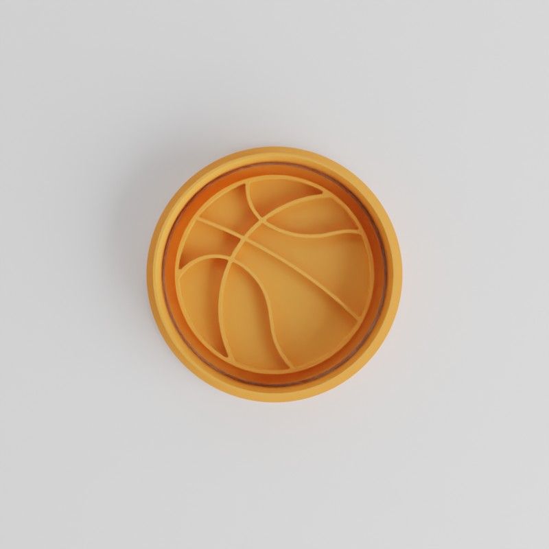 Basketball Cookie Cutters Set, 6-Piece, Multi-Size Shape Cutter and Stamp for Cookies and Fondant