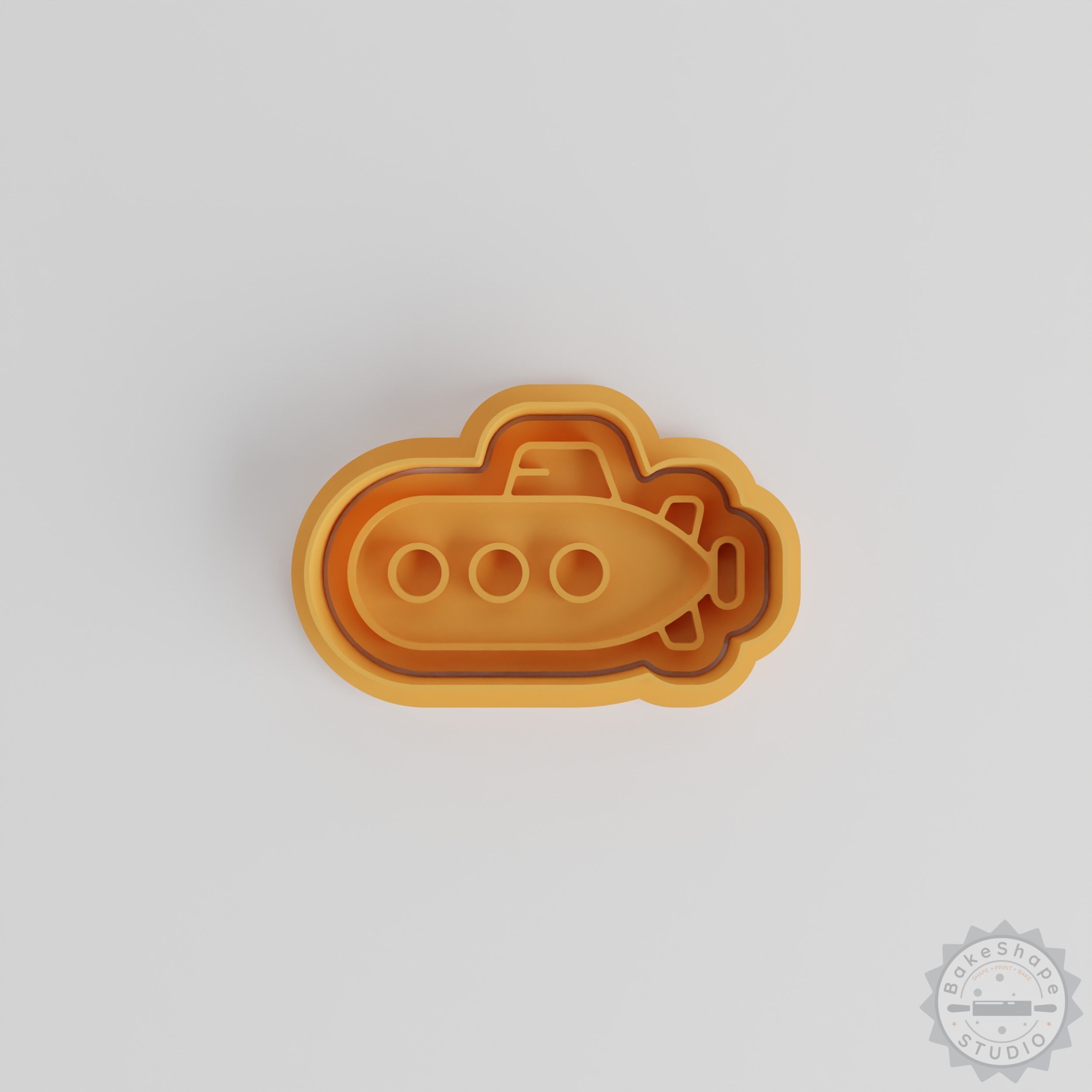 Submarine Cookie Cutter Set, 6-Piece Stamp and Shape Kit for Cookies and Fondant, S/M/L Sizes