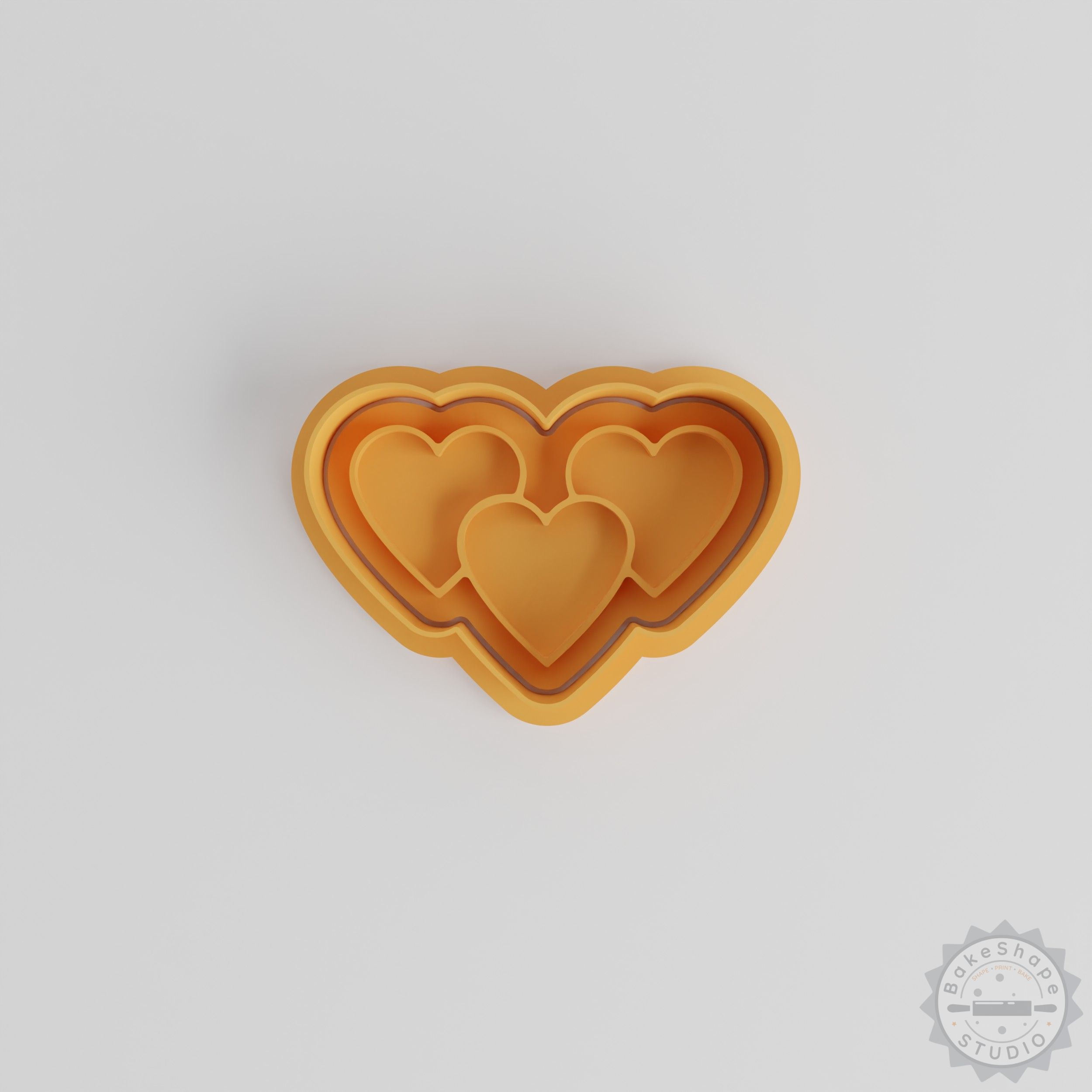 Heart Shape Cookie Cutter & Stamp Set, 6-Piece, Perfect for Cookies, Fondant, S/M/L Sizes