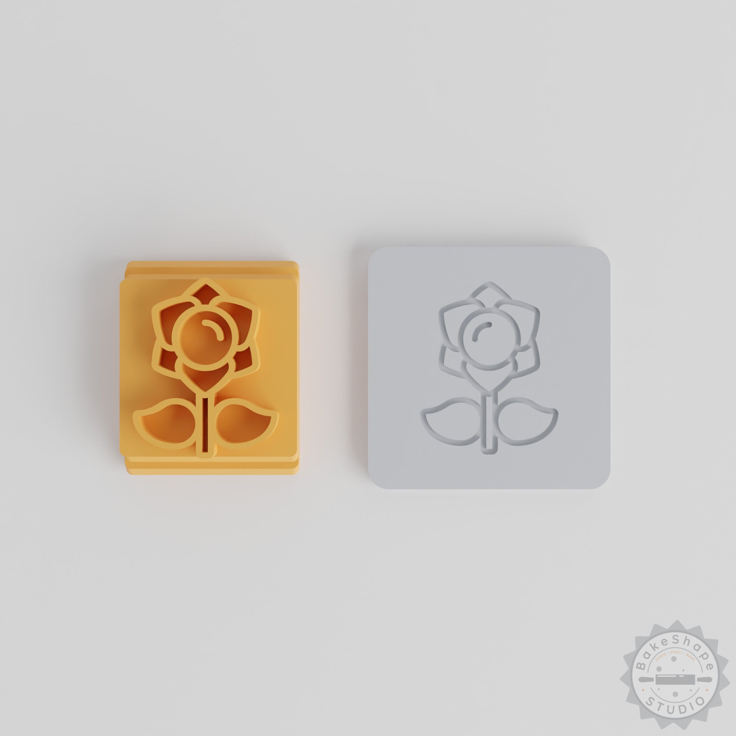 Daffodil Stamp Tile Set, 5 Sizes for Clay, Cookies, Fondant, Floral Bloom Design