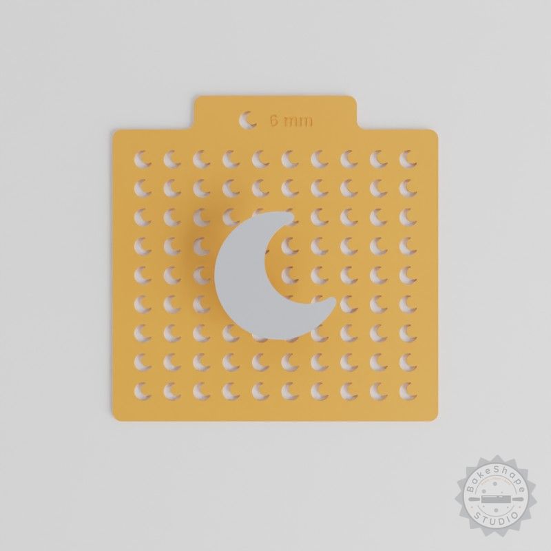 Crescent Sprinkle Stencil Set, Moon Shape, 5 Sizes, Compatible with Sprinkles & Edible Decor